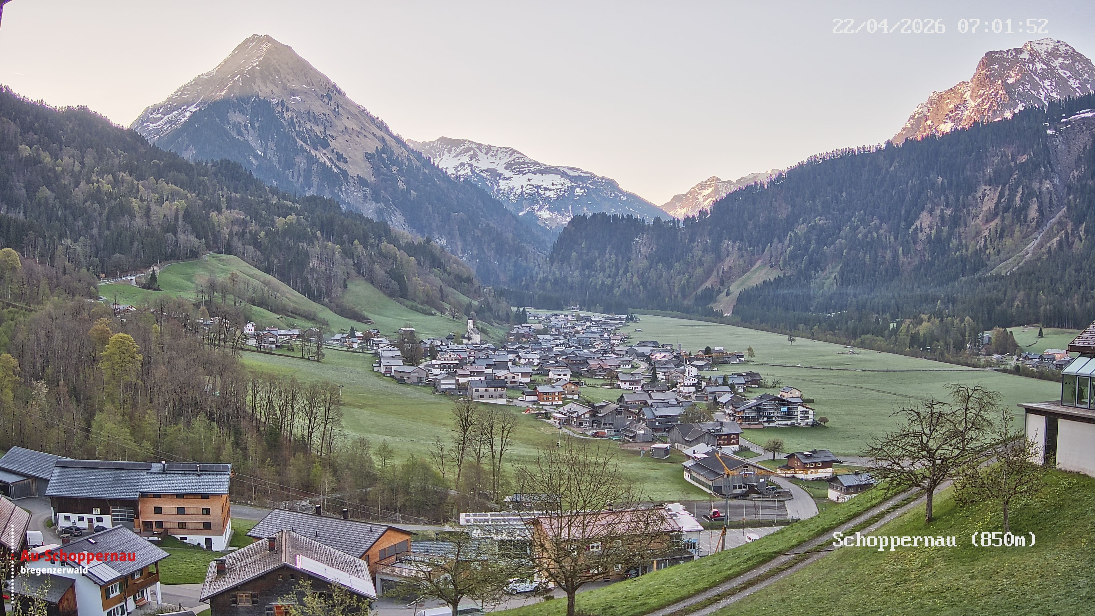 Archiv Foto Webcam Schoppernau im Bregenzerwald