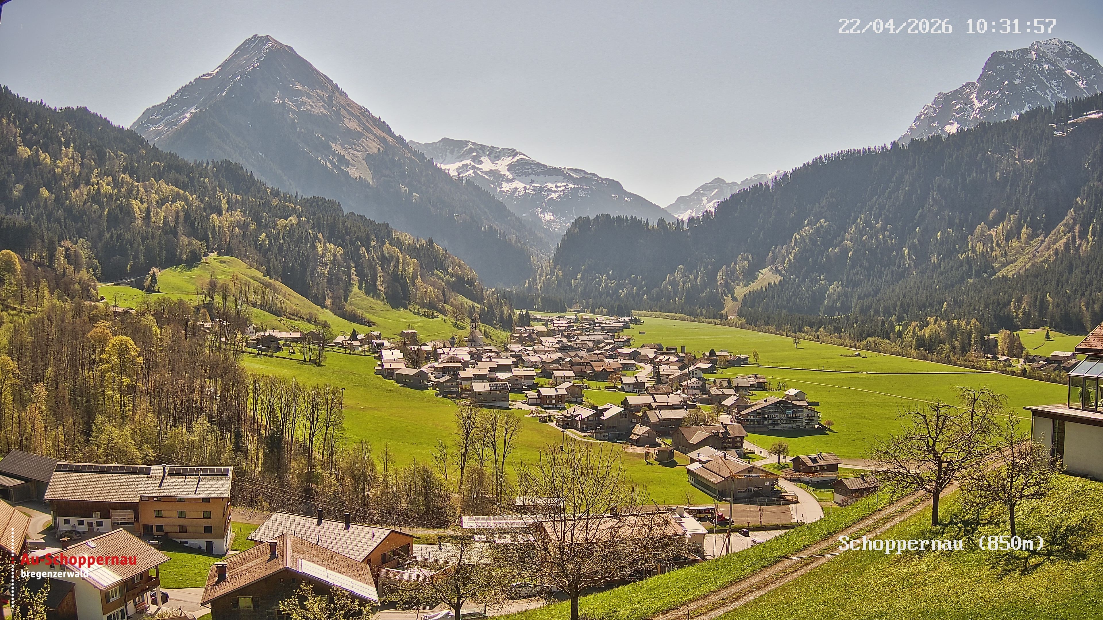Archiv Foto Webcam Schoppernau im Bregenzerwald