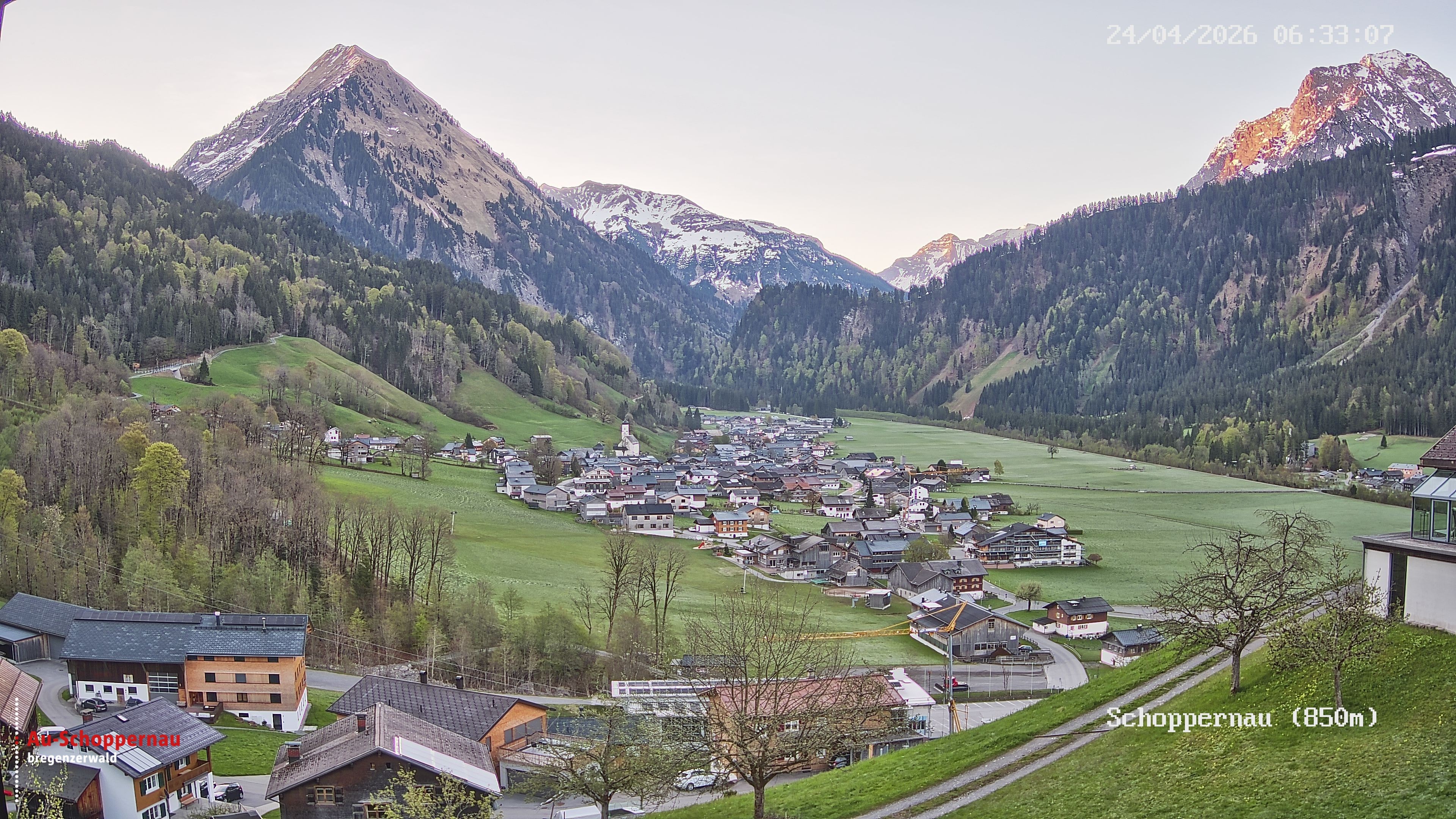 Archiv Foto Webcam Schoppernau im Bregenzerwald