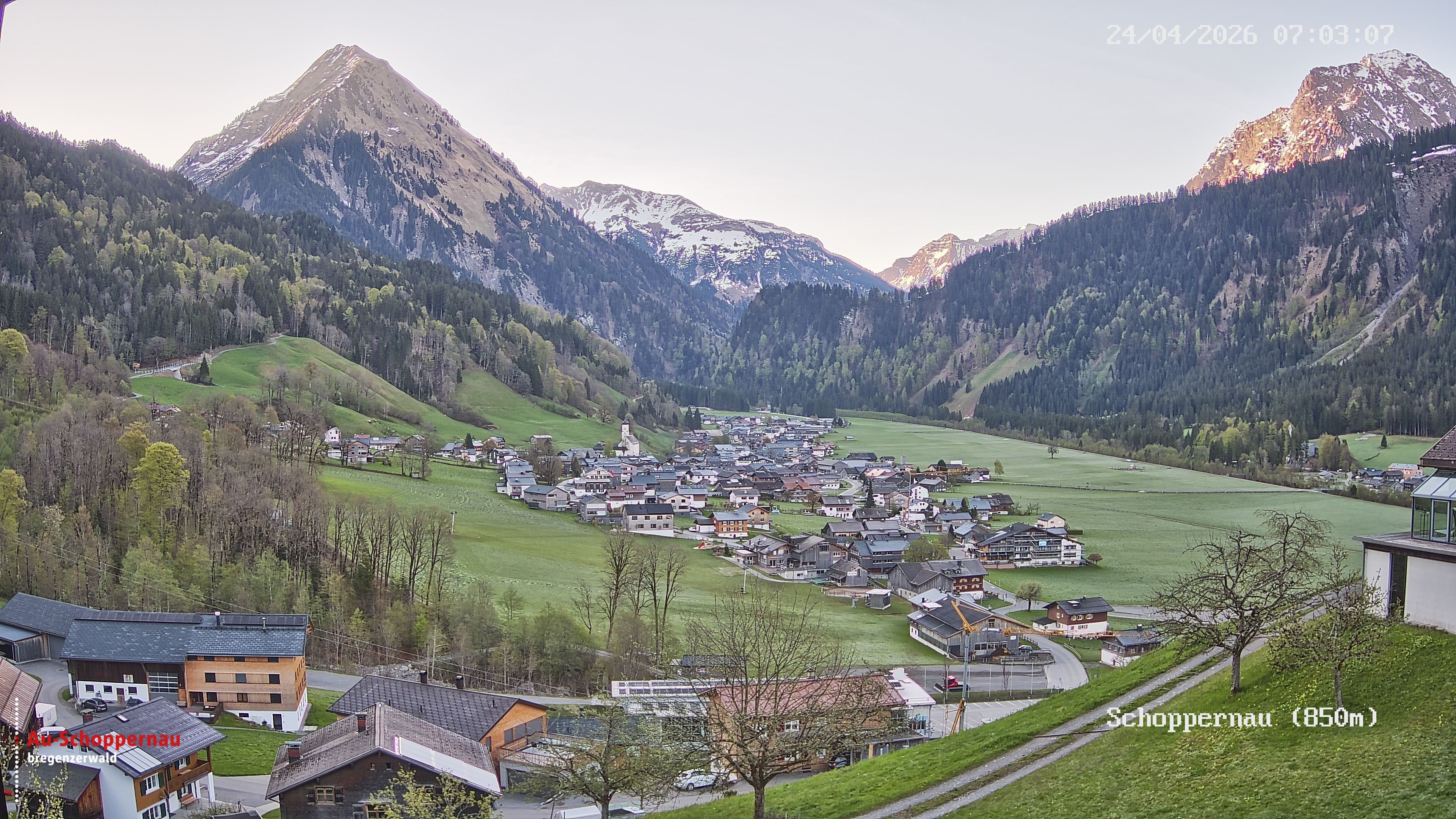 Archiv Foto Webcam Schoppernau im Bregenzerwald