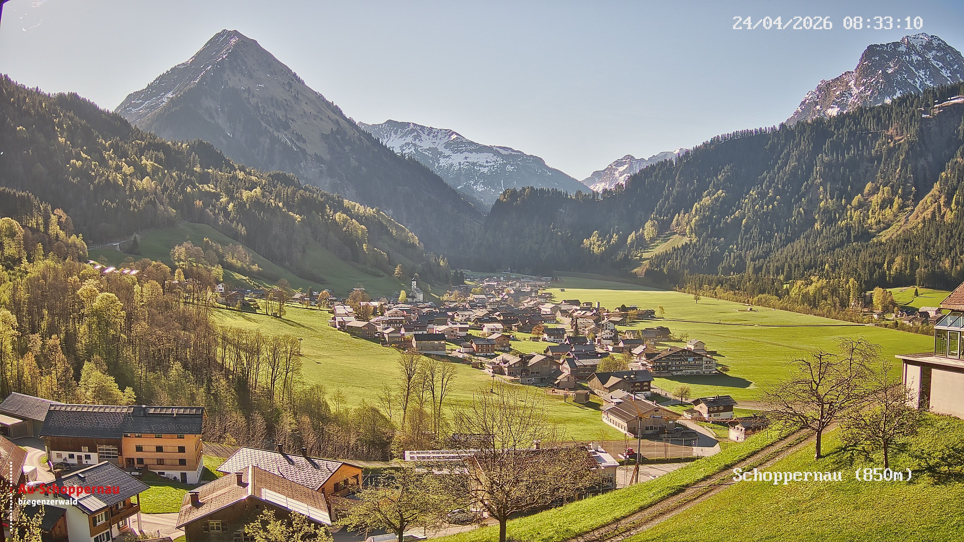 Archiv Foto Webcam Schoppernau im Bregenzerwald