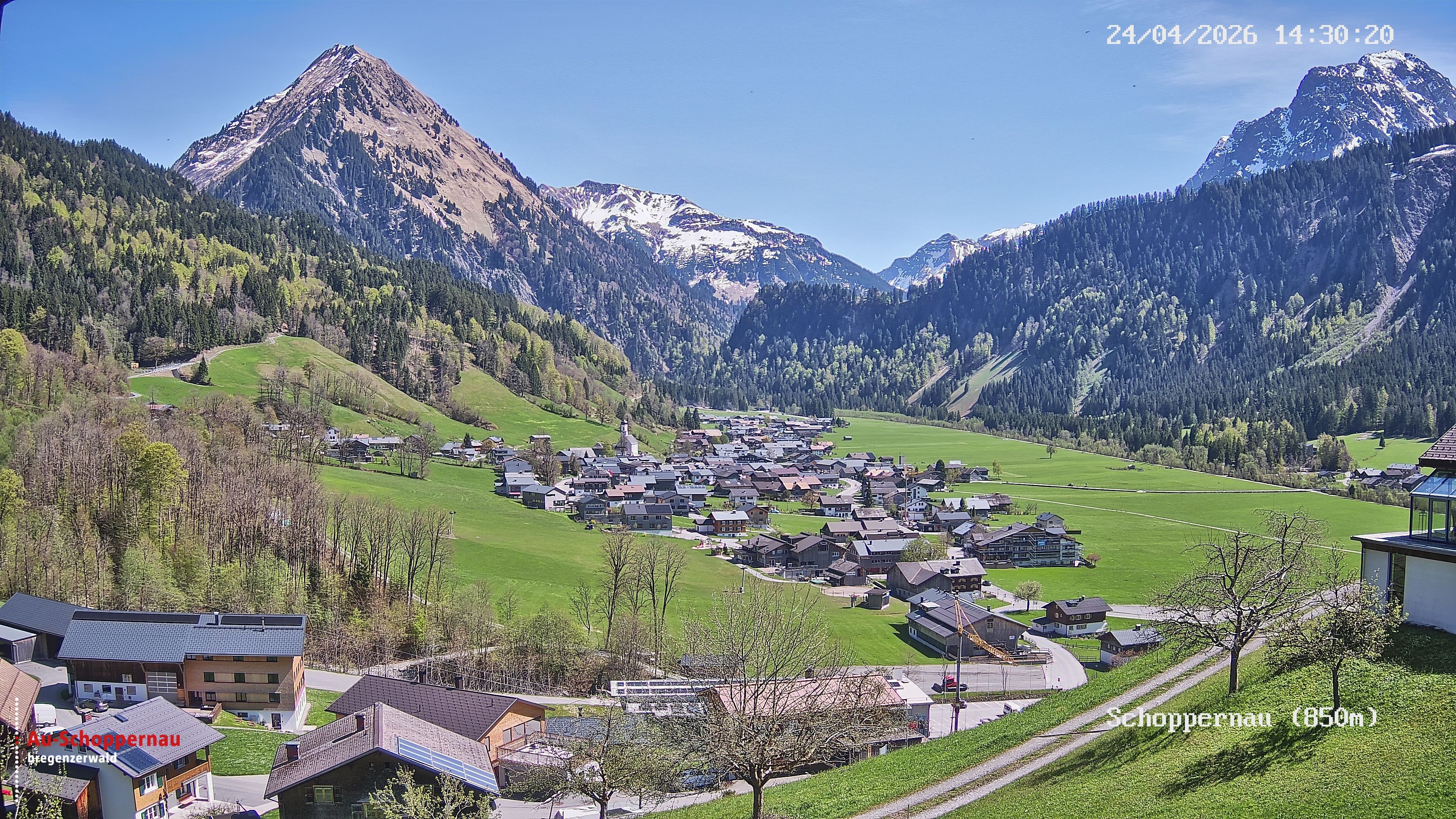Archiv Foto Webcam Schoppernau im Bregenzerwald