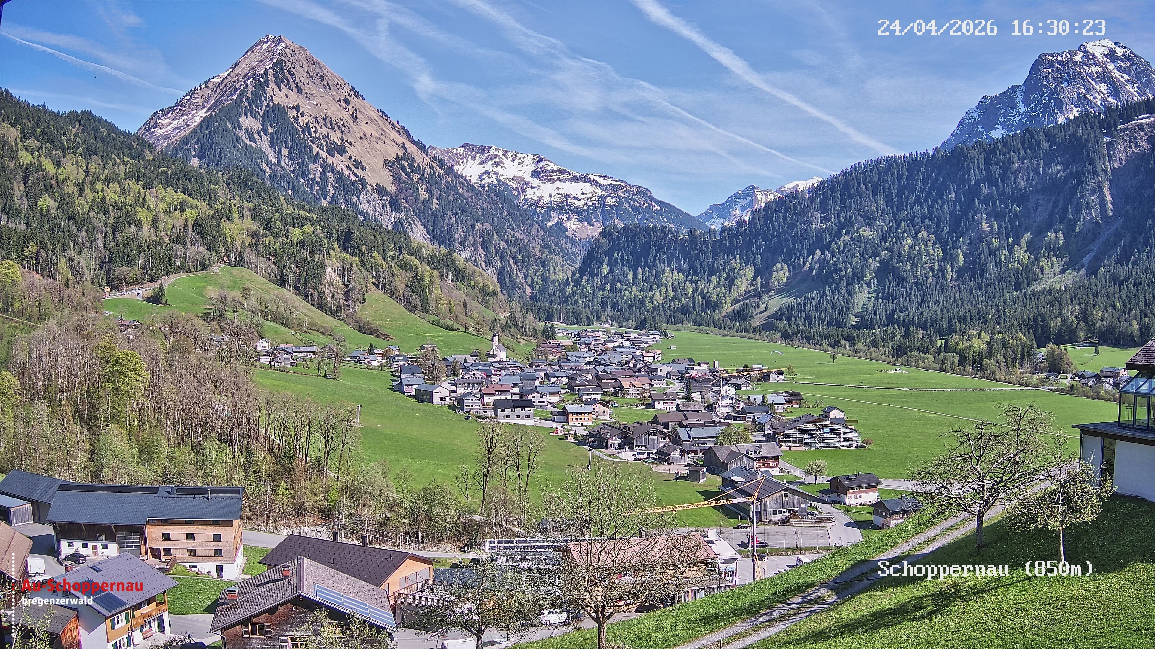 Archiv Foto Webcam Schoppernau im Bregenzerwald