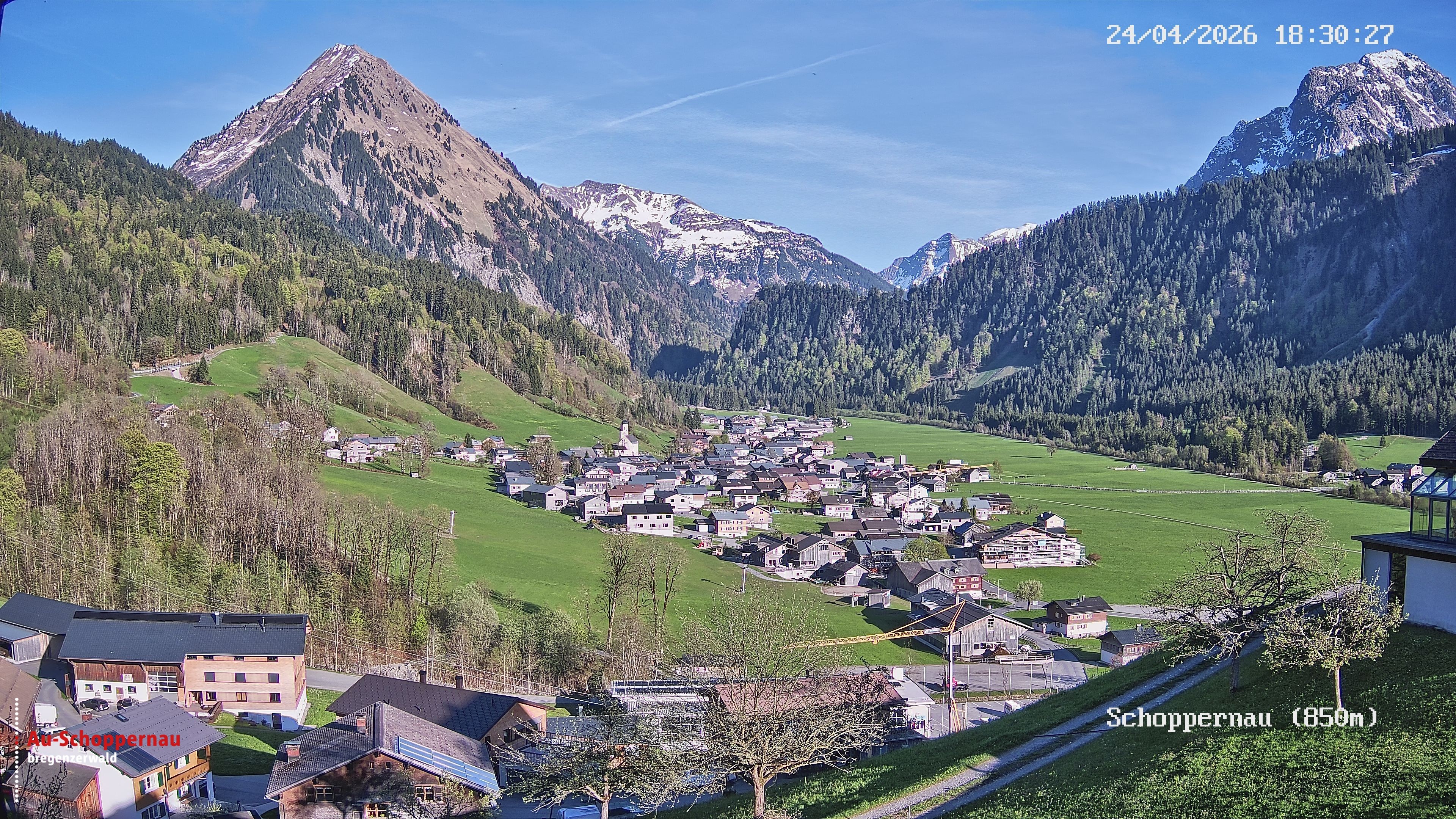 Archiv Foto Webcam Schoppernau im Bregenzerwald