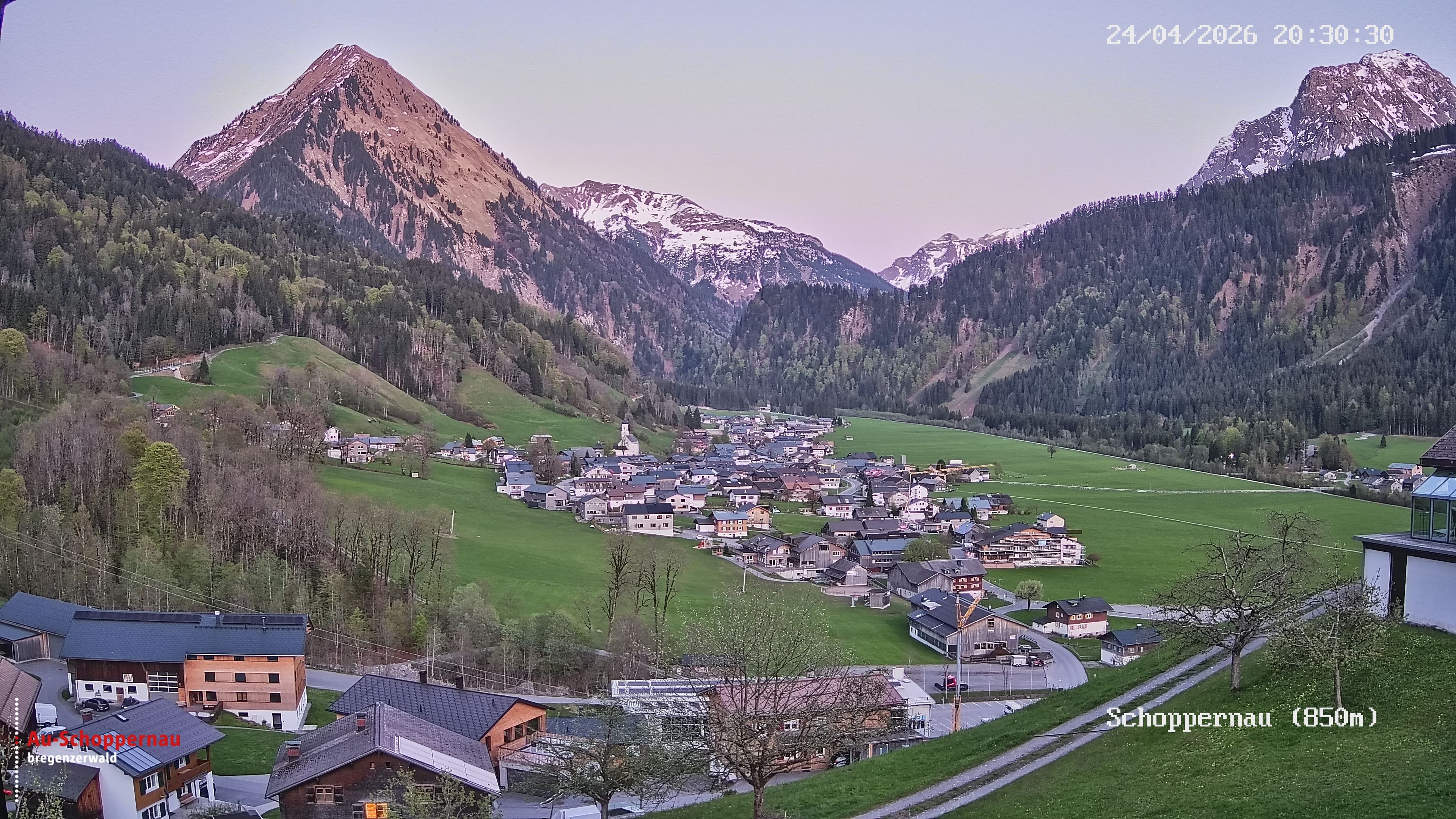 Archiv Foto Webcam Schoppernau im Bregenzerwald