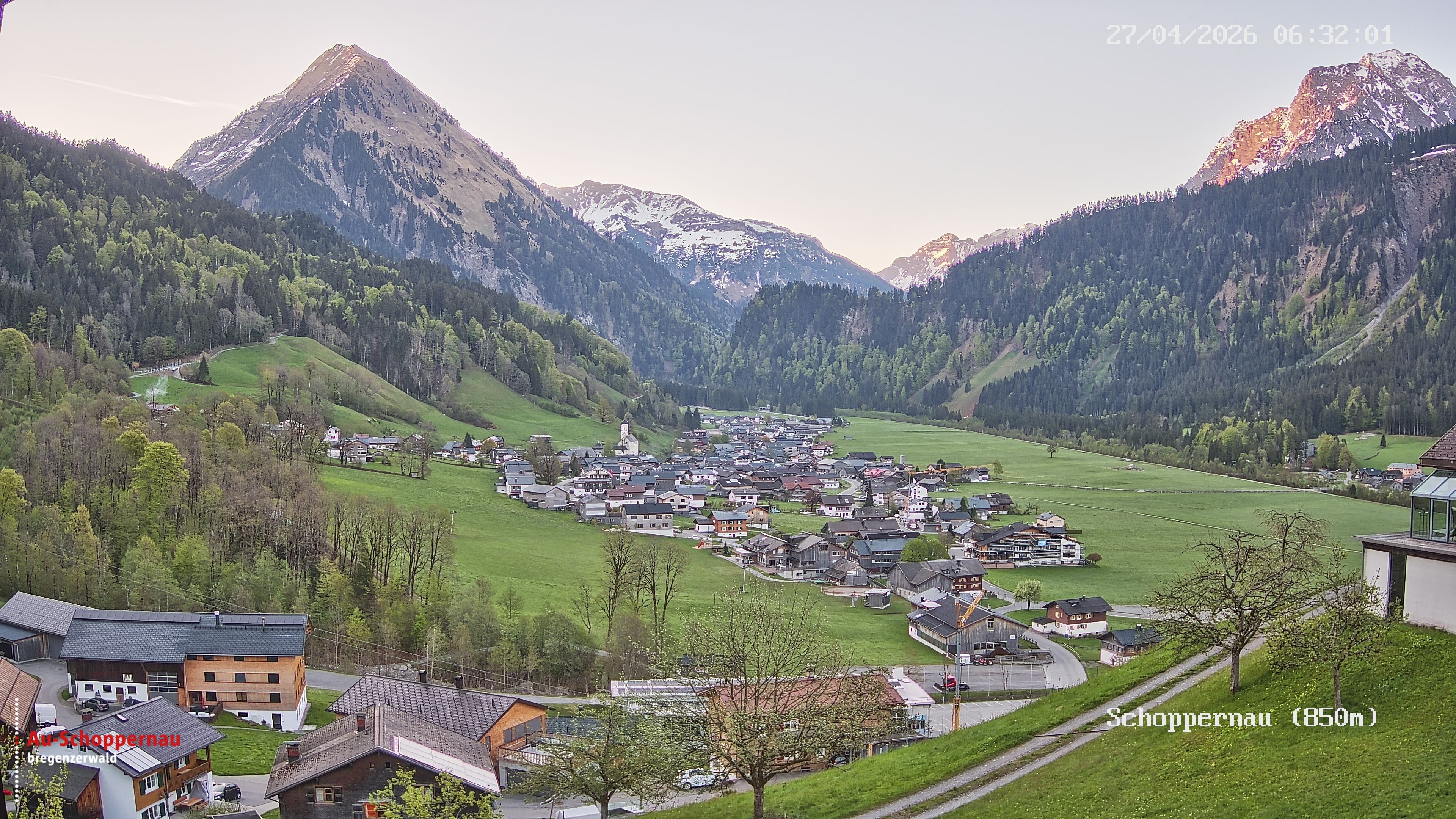 Archiv Foto Webcam Schoppernau im Bregenzerwald