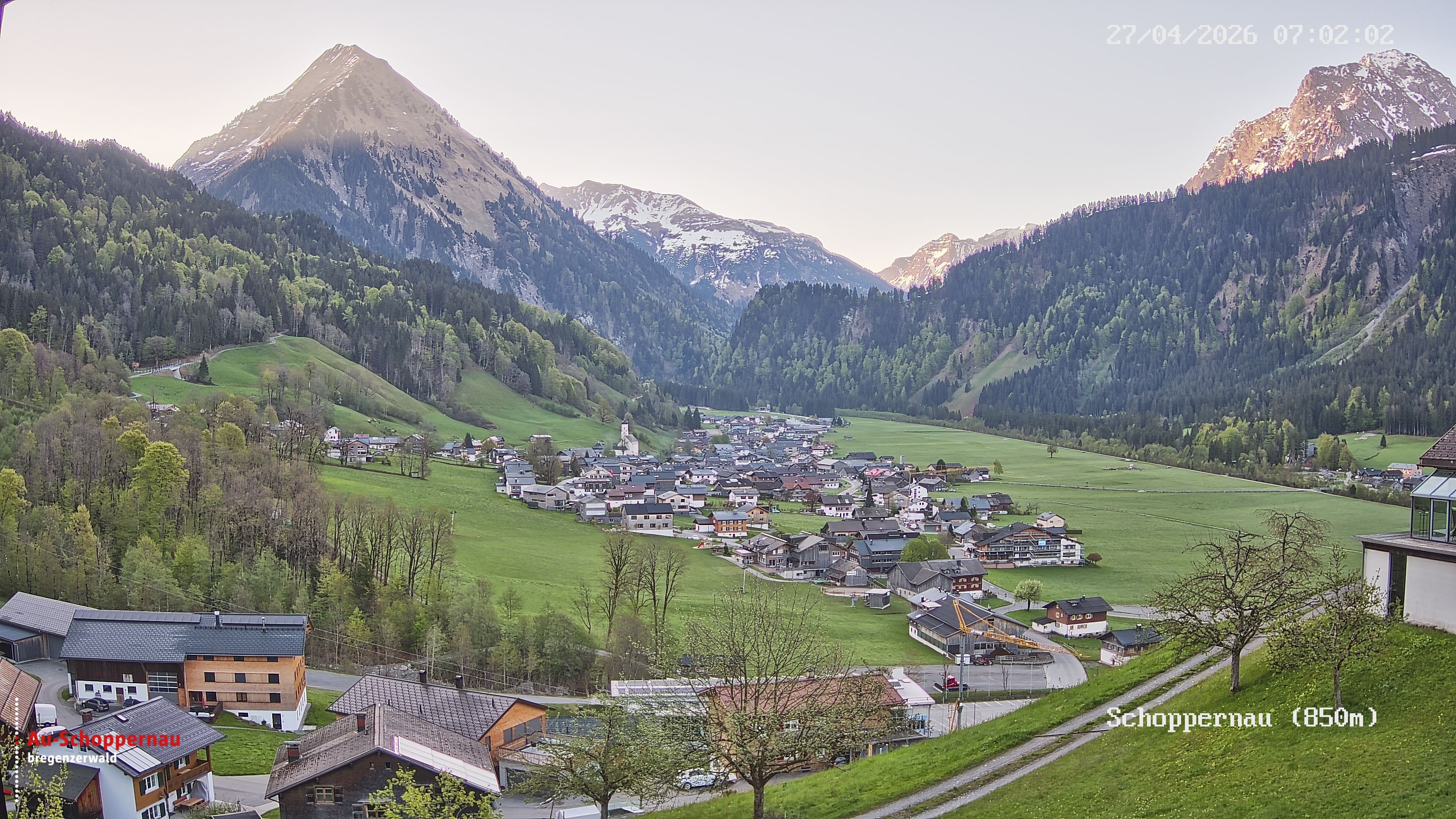 Archiv Foto Webcam Schoppernau im Bregenzerwald