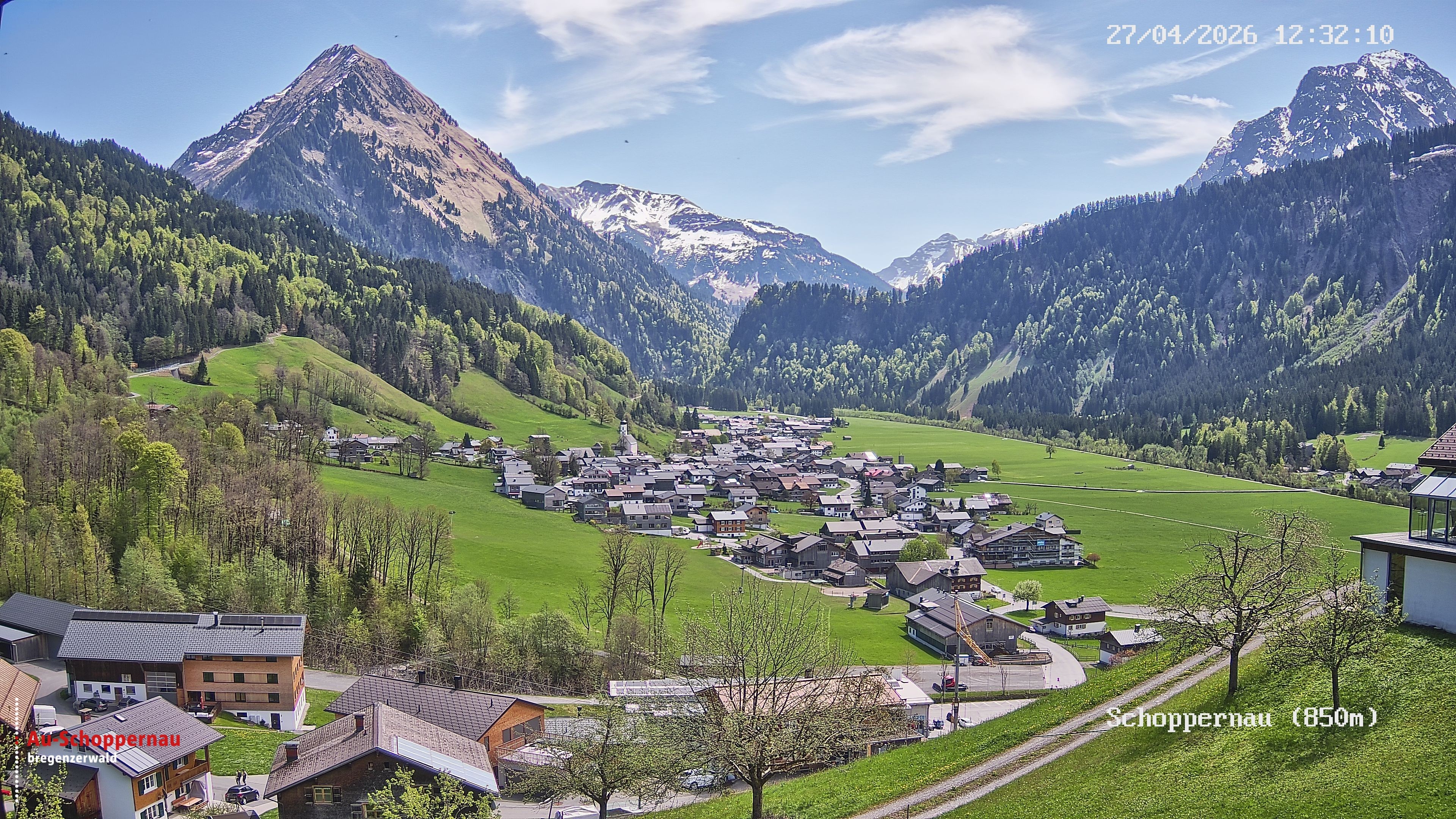 Archiv Foto Webcam Schoppernau im Bregenzerwald