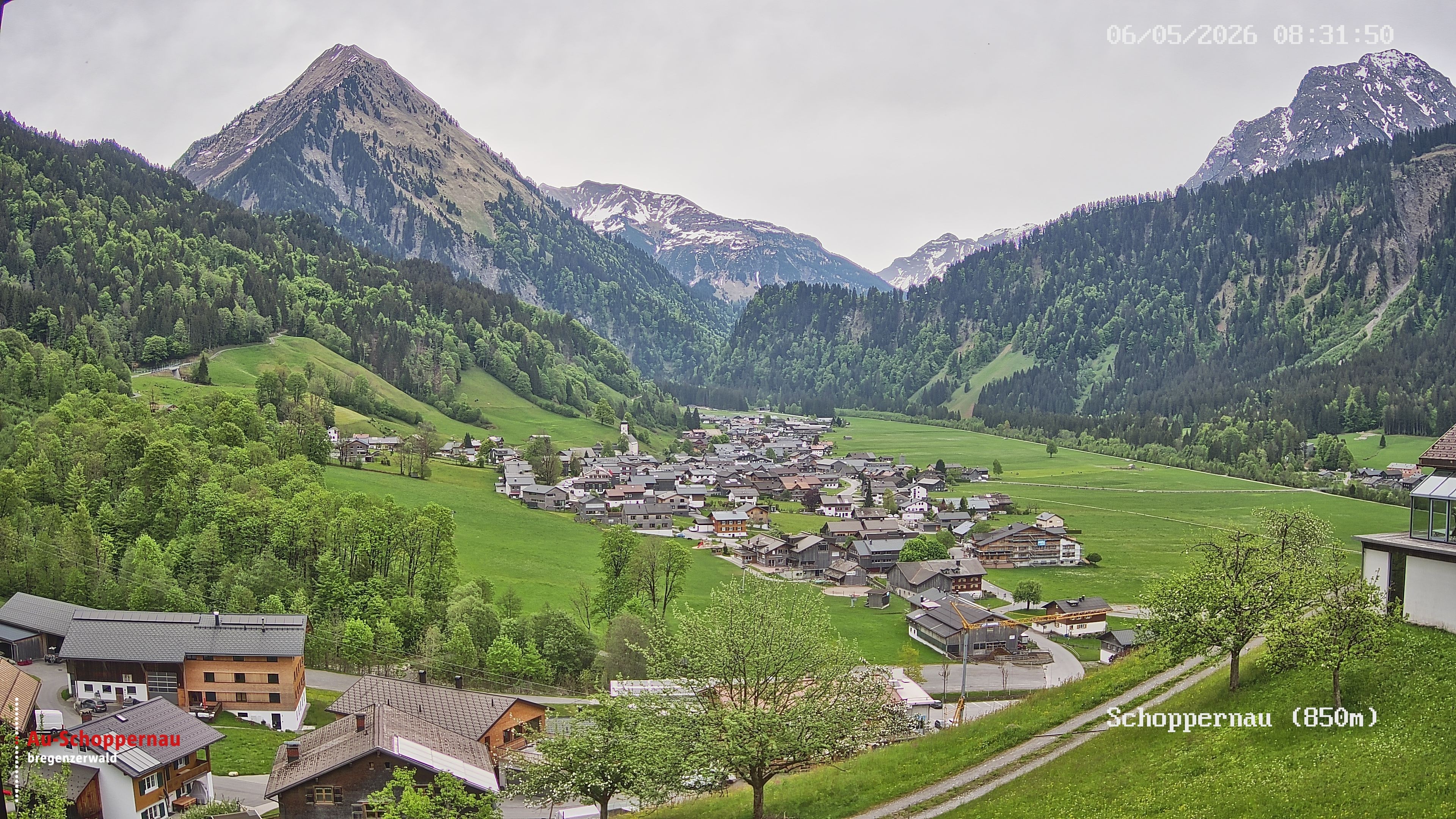 Archiv Foto Webcam Schoppernau im Bregenzerwald