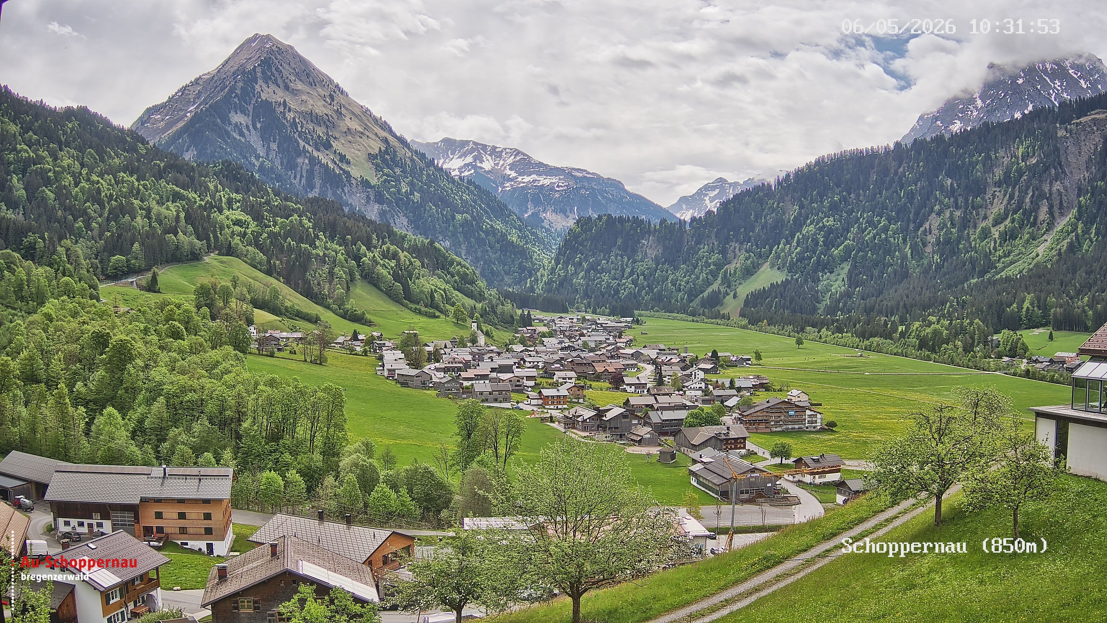 Archiv Foto Webcam Schoppernau im Bregenzerwald