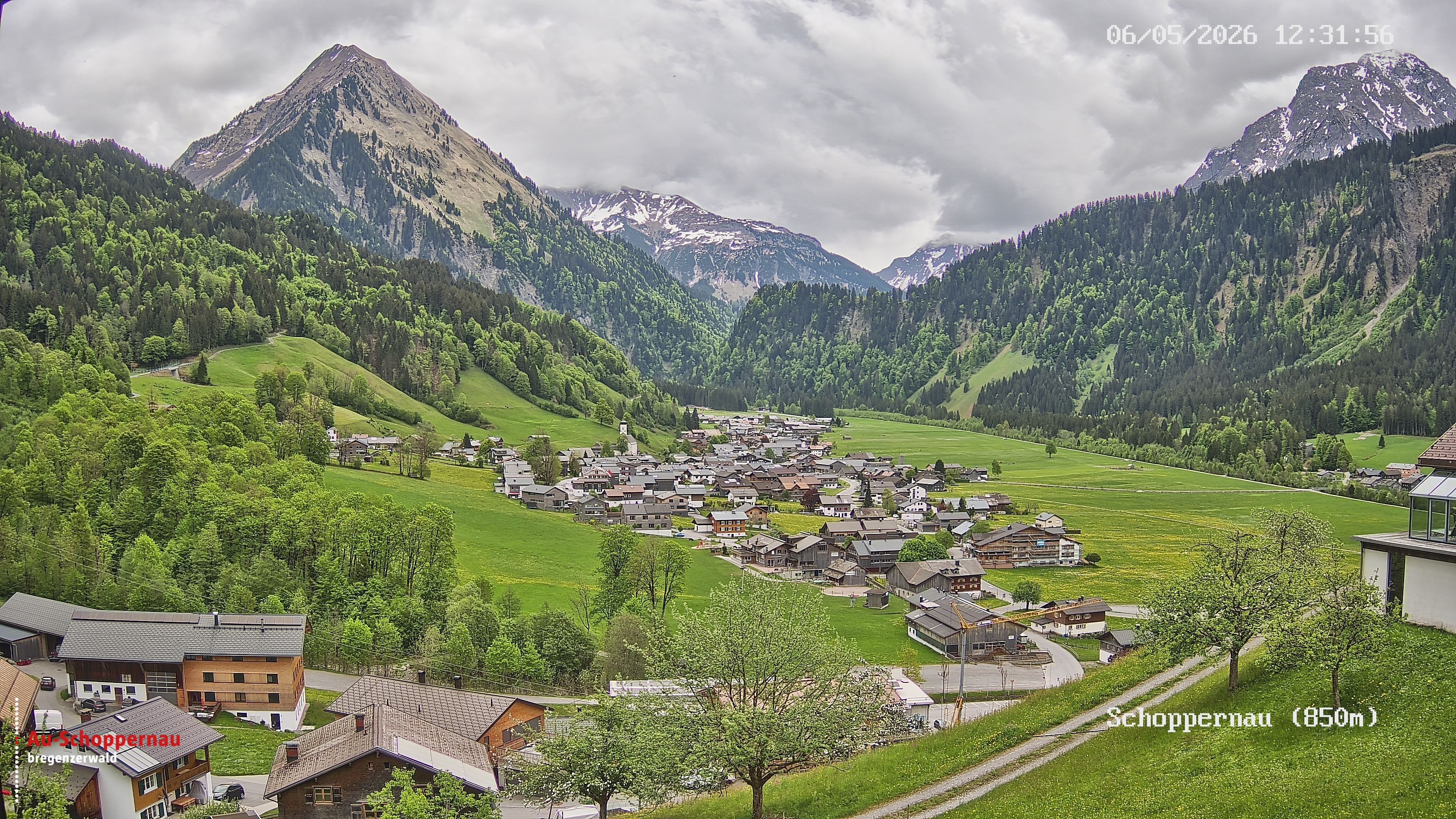 Archiv Foto Webcam Schoppernau im Bregenzerwald