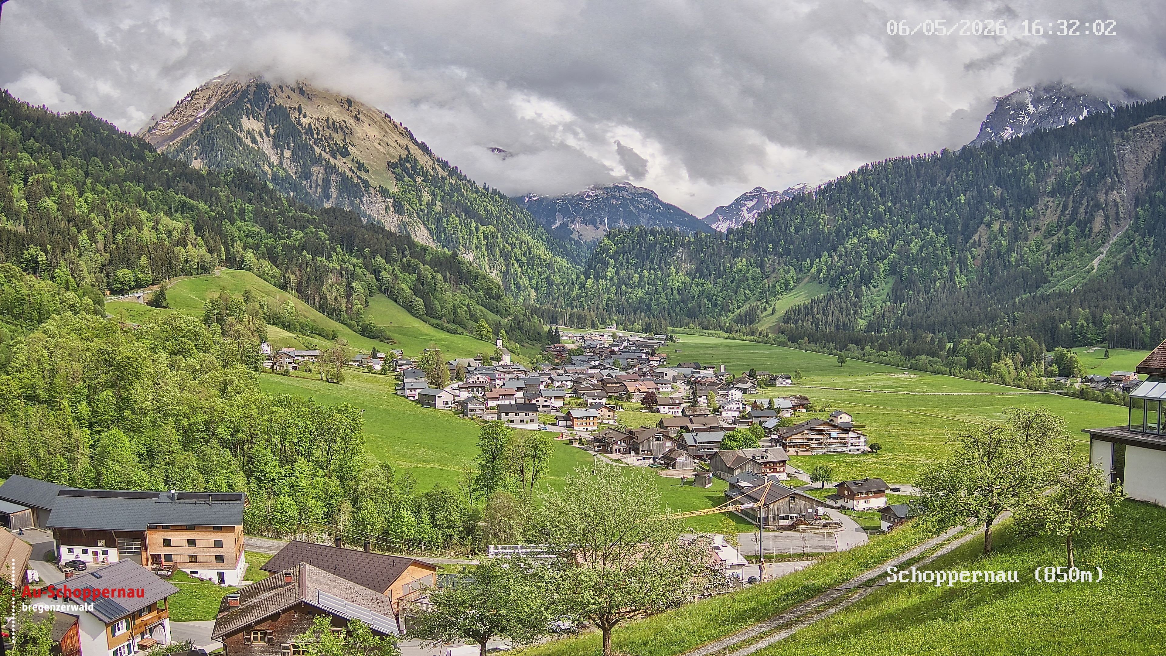 Archived image Webcam Schoppernau in the Bregenzerwald