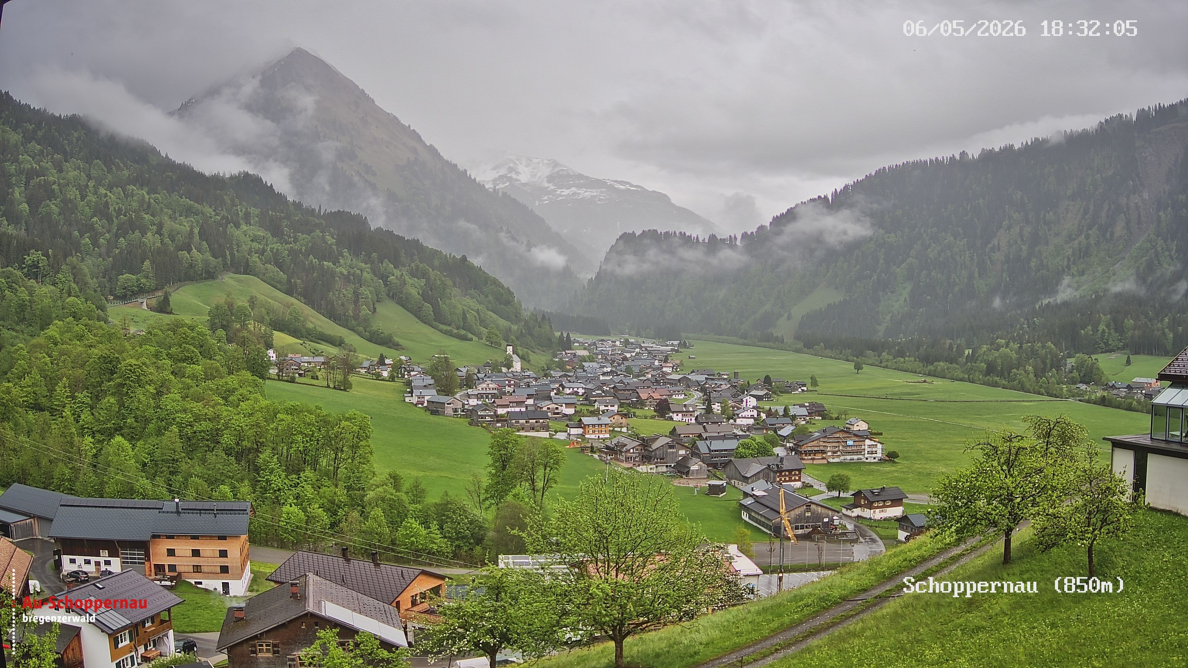 Archiv Foto Webcam Schoppernau im Bregenzerwald