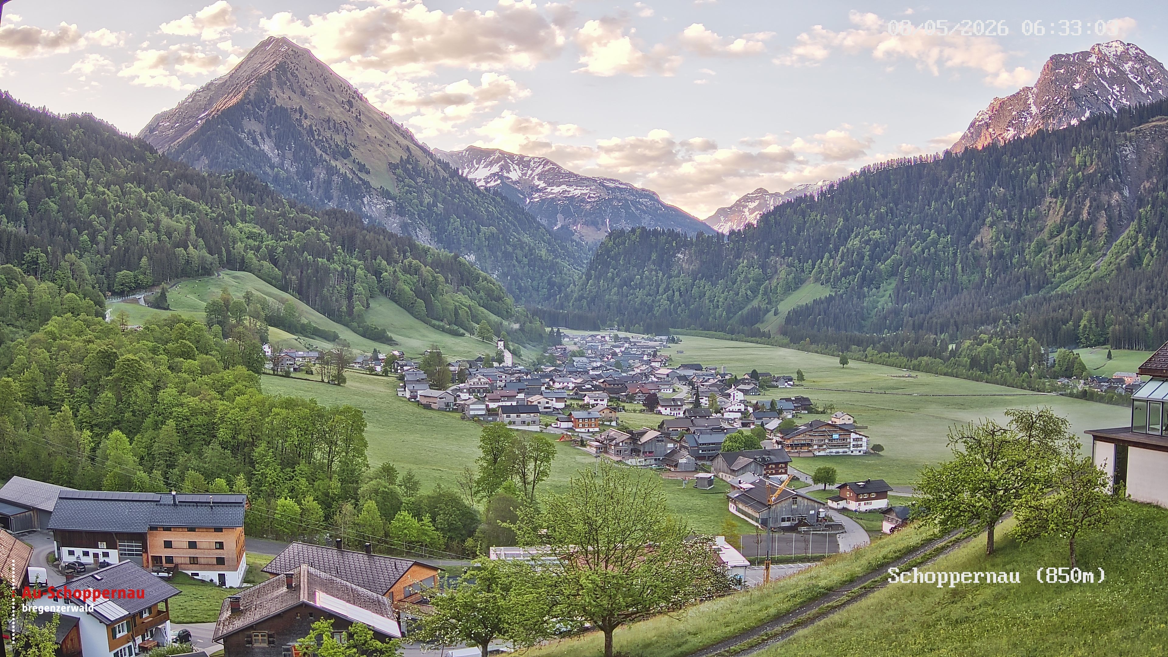 Archiv Foto Webcam Schoppernau im Bregenzerwald
