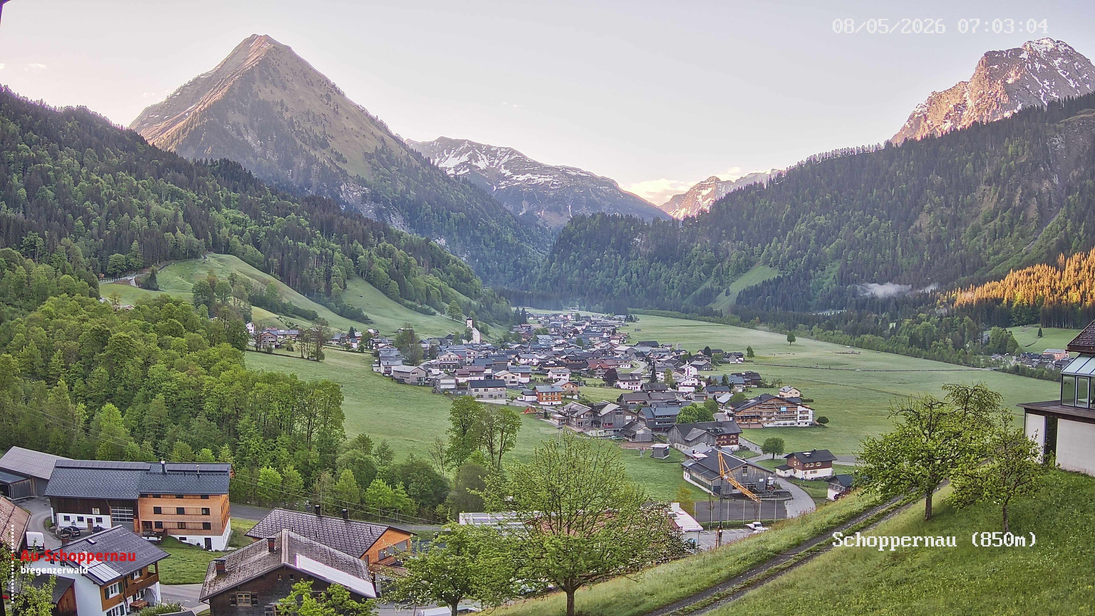 Archiv Foto Webcam Schoppernau im Bregenzerwald