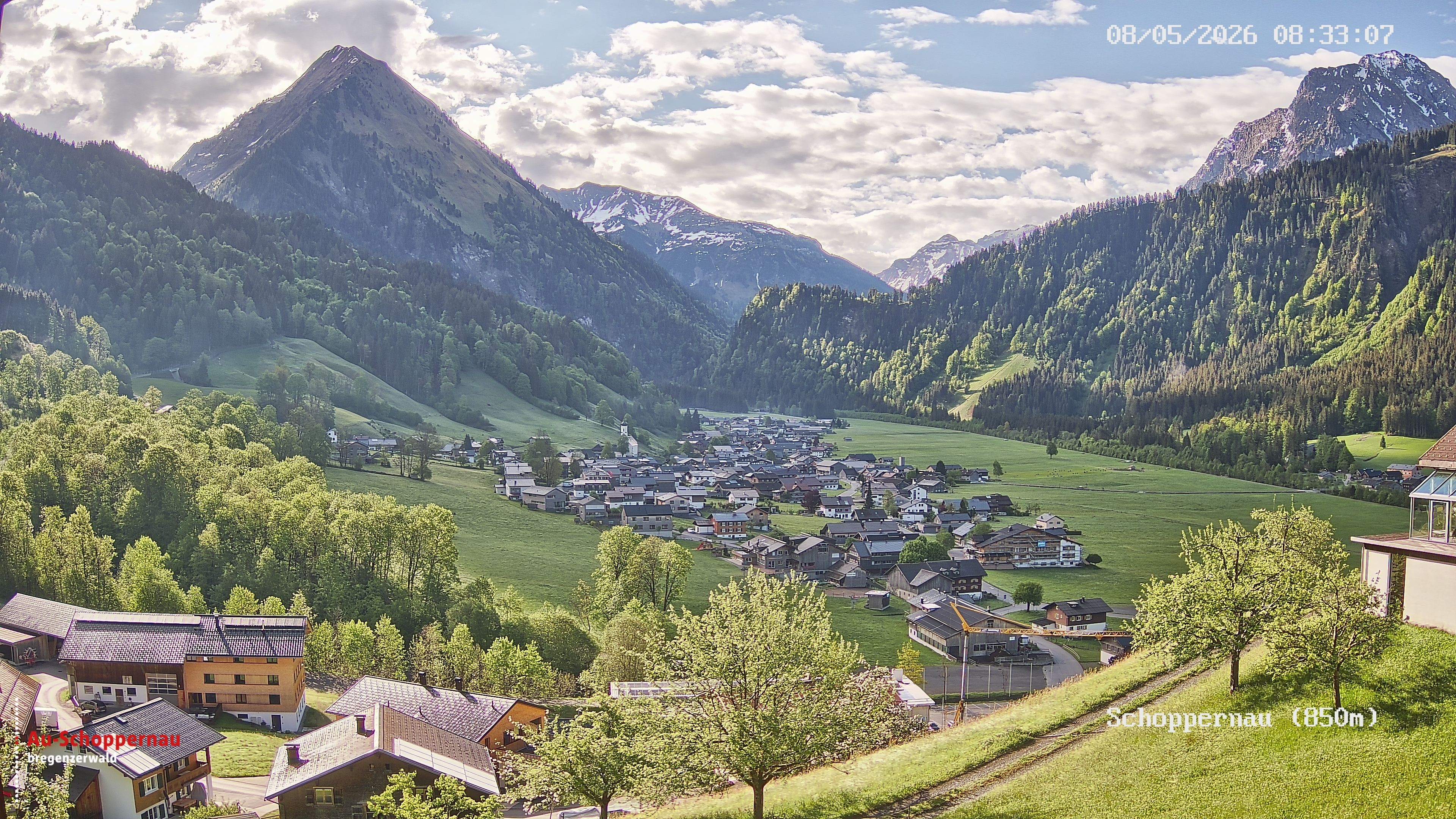 Archiv Foto Webcam Schoppernau im Bregenzerwald
