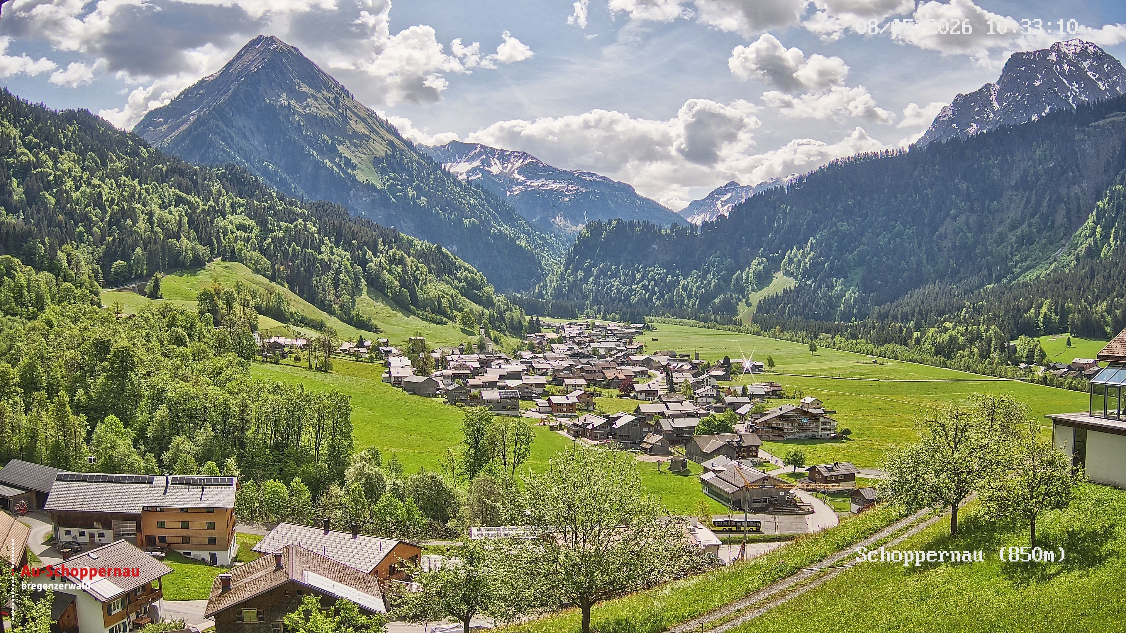 Archiv Foto Webcam Schoppernau im Bregenzerwald