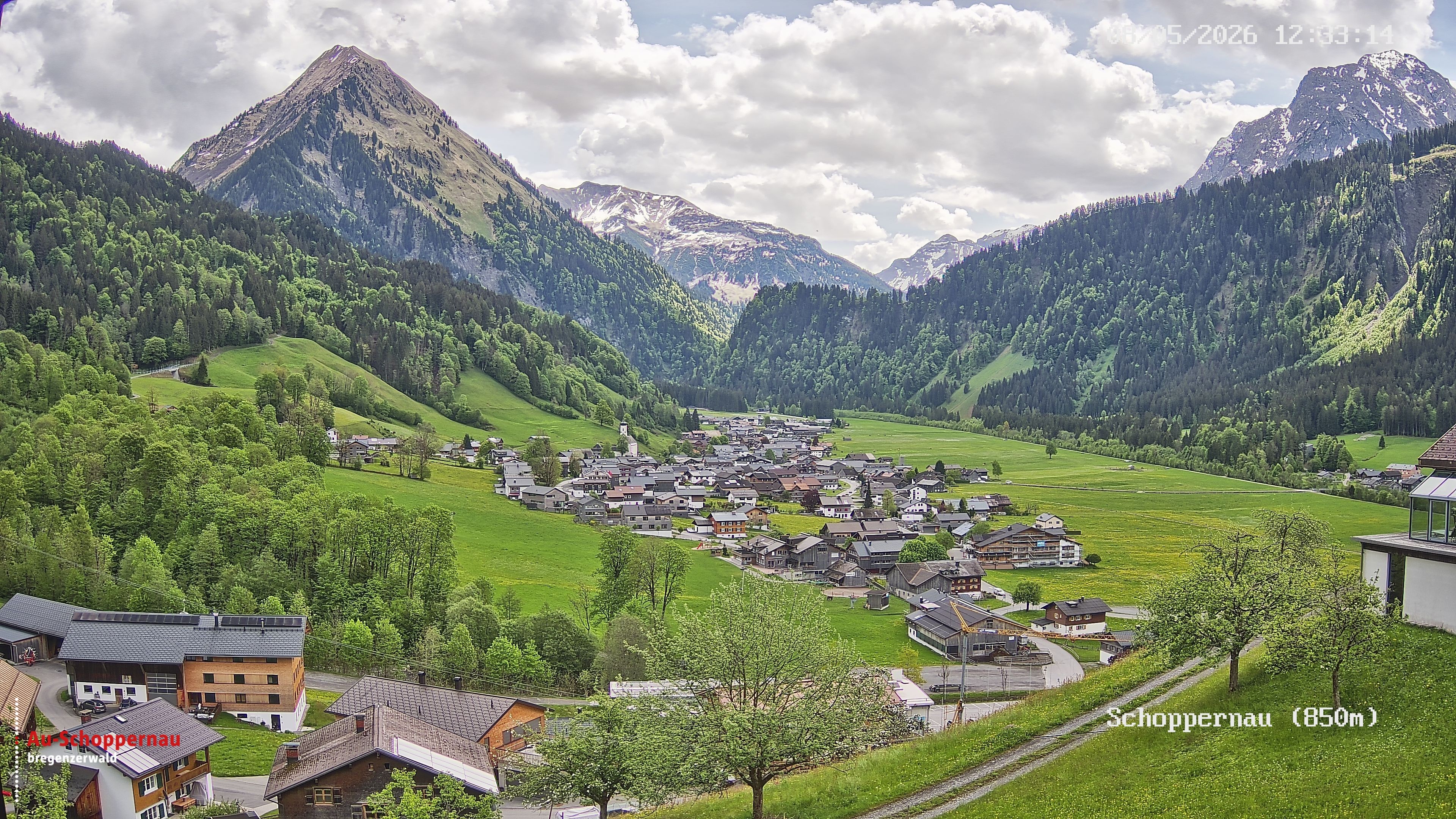 Archiv Foto Webcam Schoppernau im Bregenzerwald