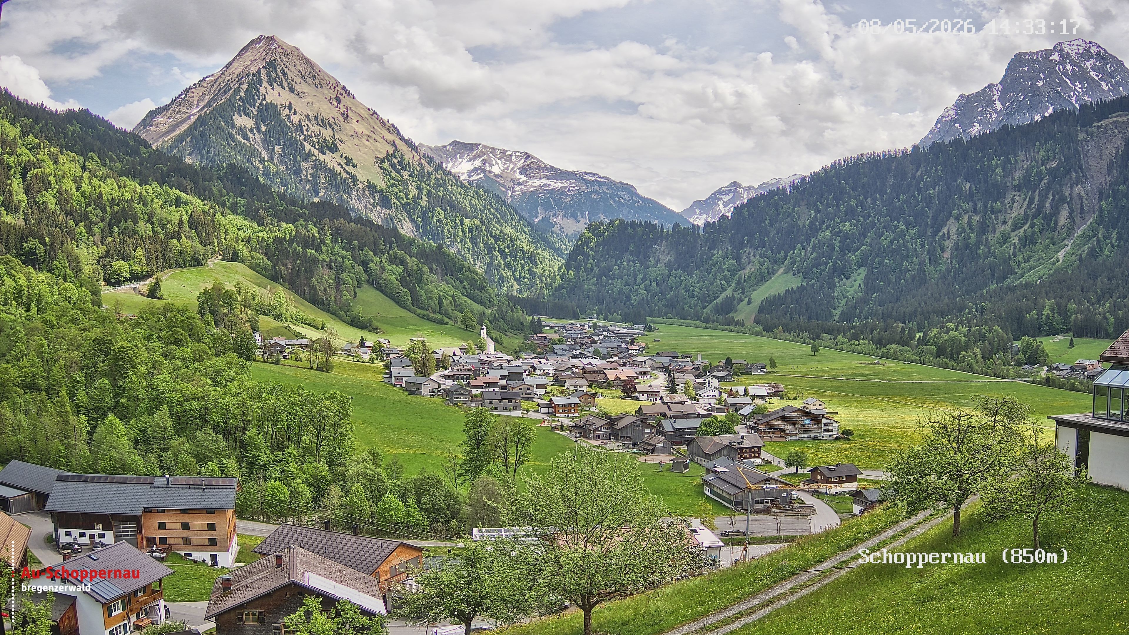 Archiv Foto Webcam Schoppernau im Bregenzerwald