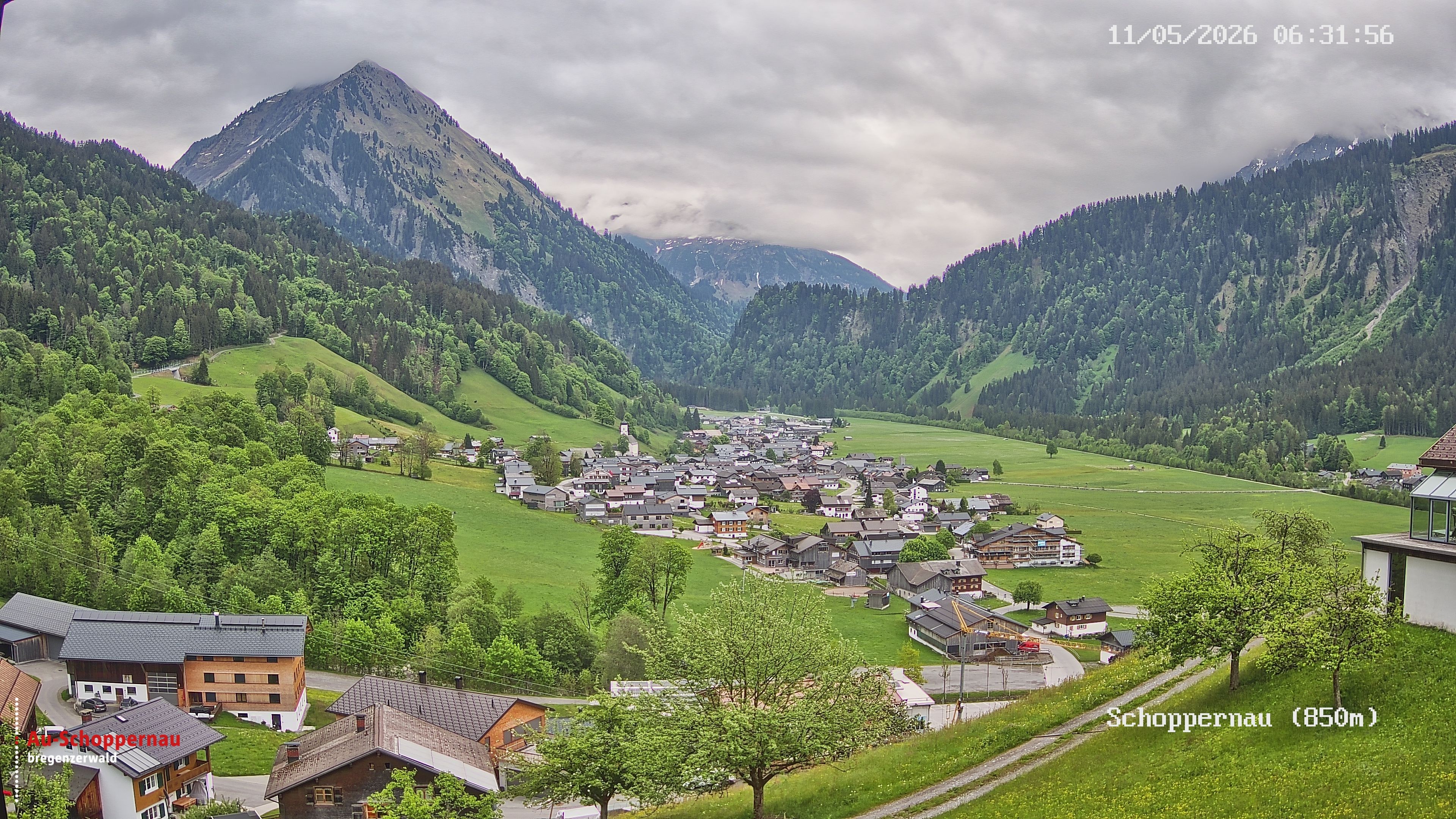 Archiv Foto Webcam Schoppernau im Bregenzerwald
