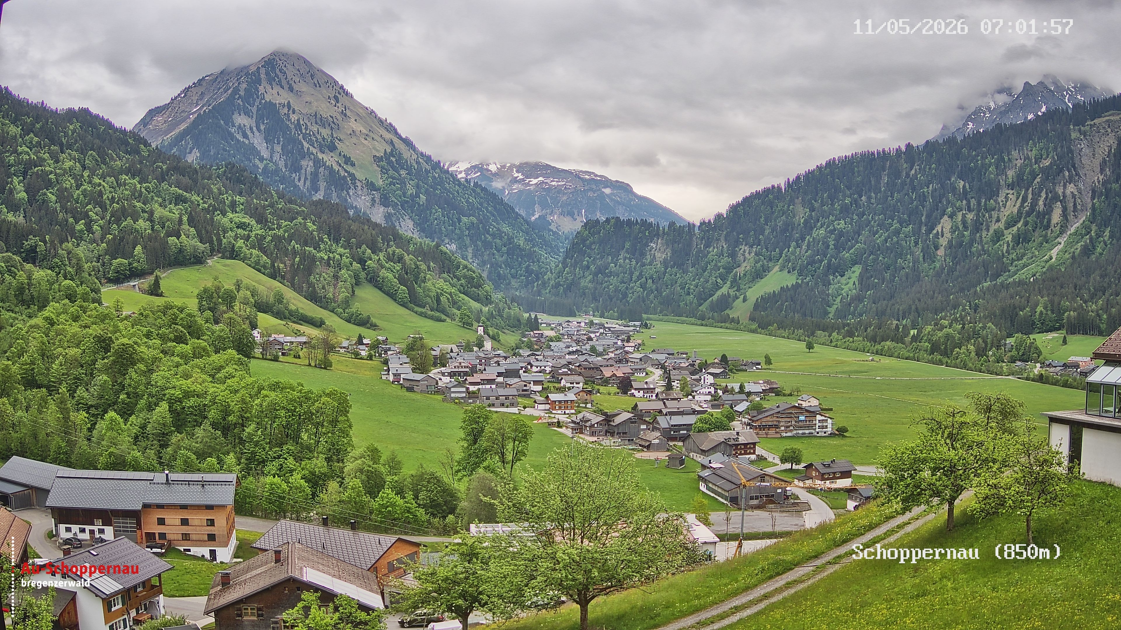 Archiv Foto Webcam Schoppernau im Bregenzerwald