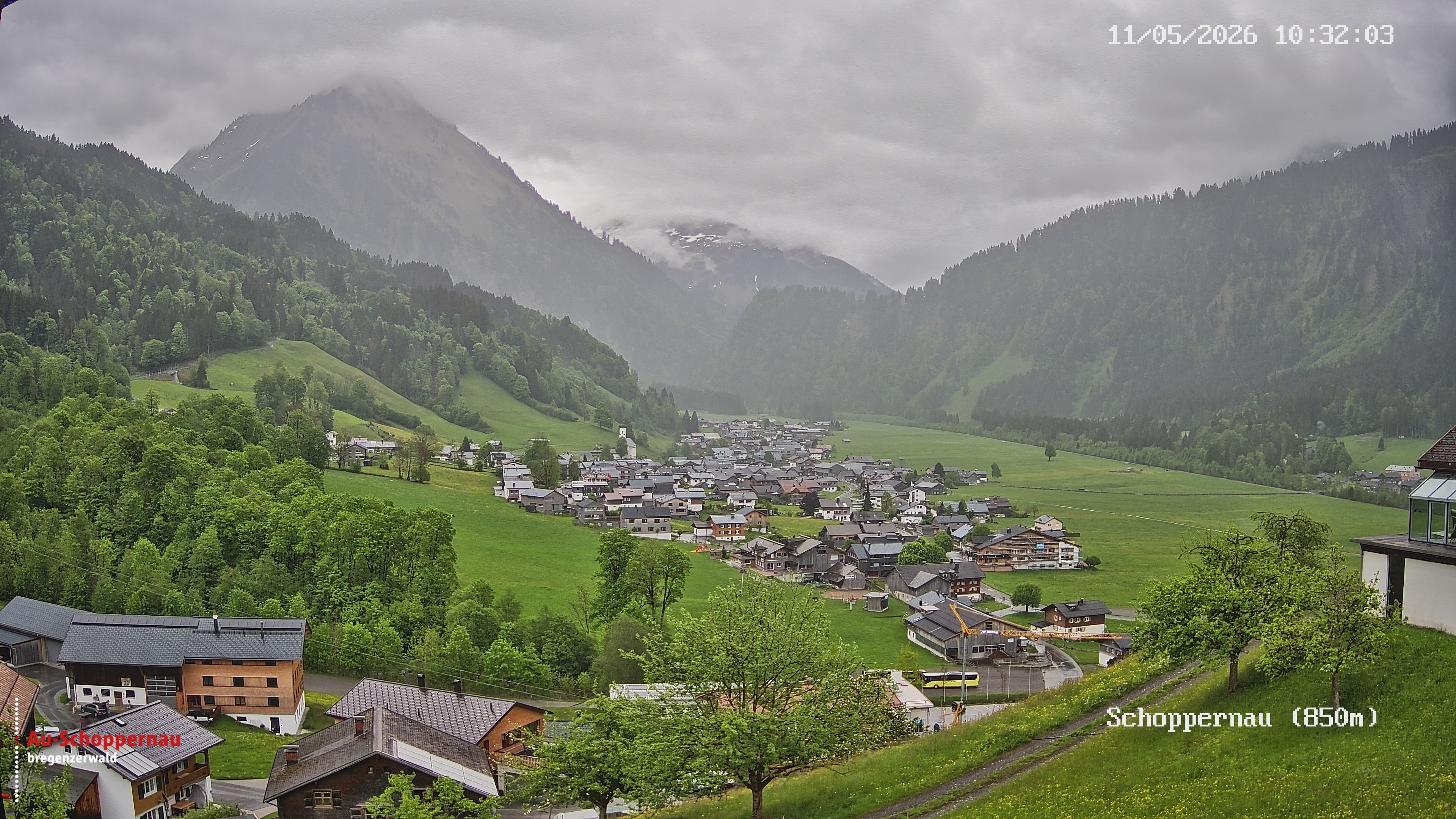 Archiv Foto Webcam Schoppernau im Bregenzerwald