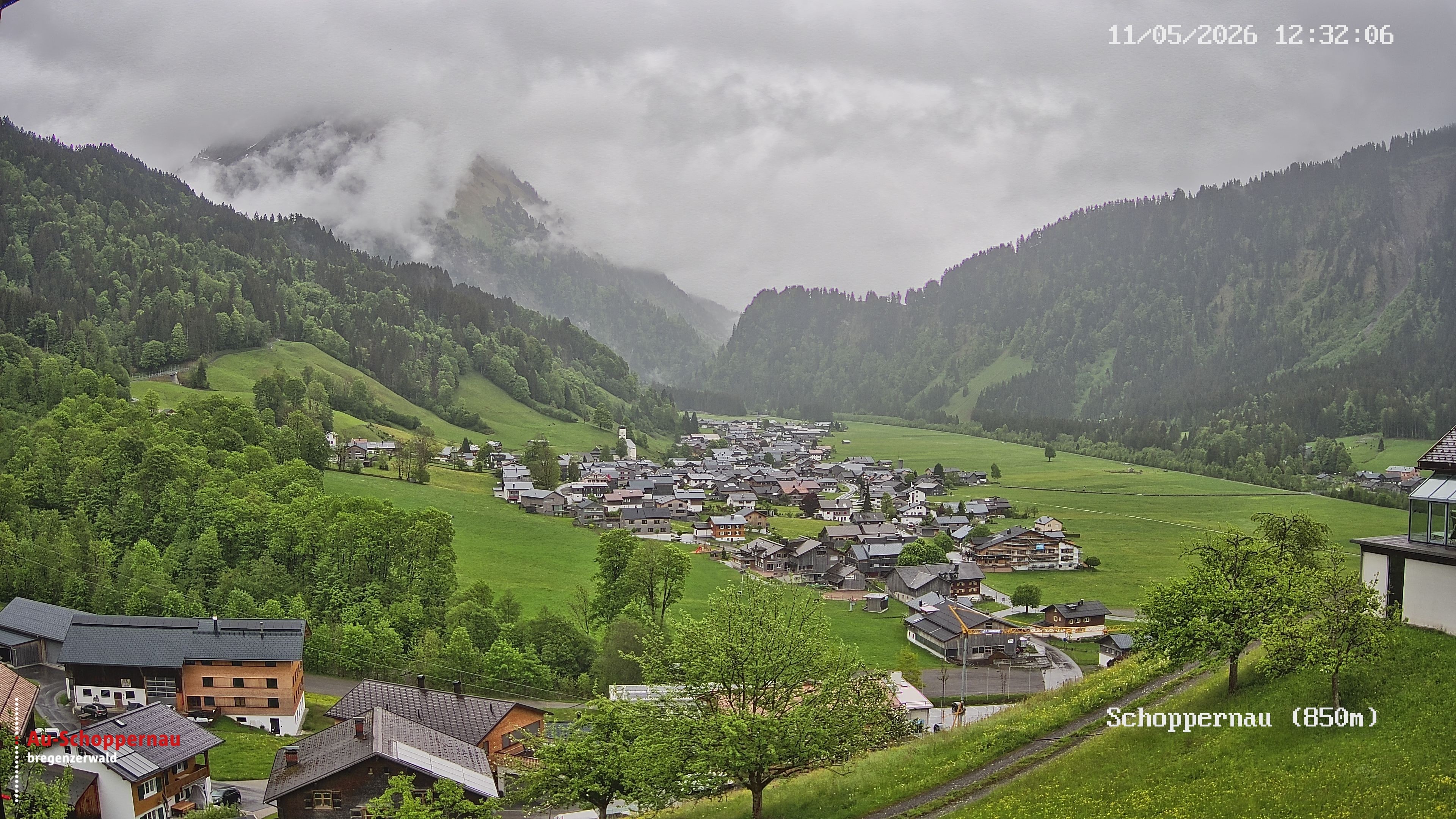 Archiv Foto Webcam Schoppernau im Bregenzerwald