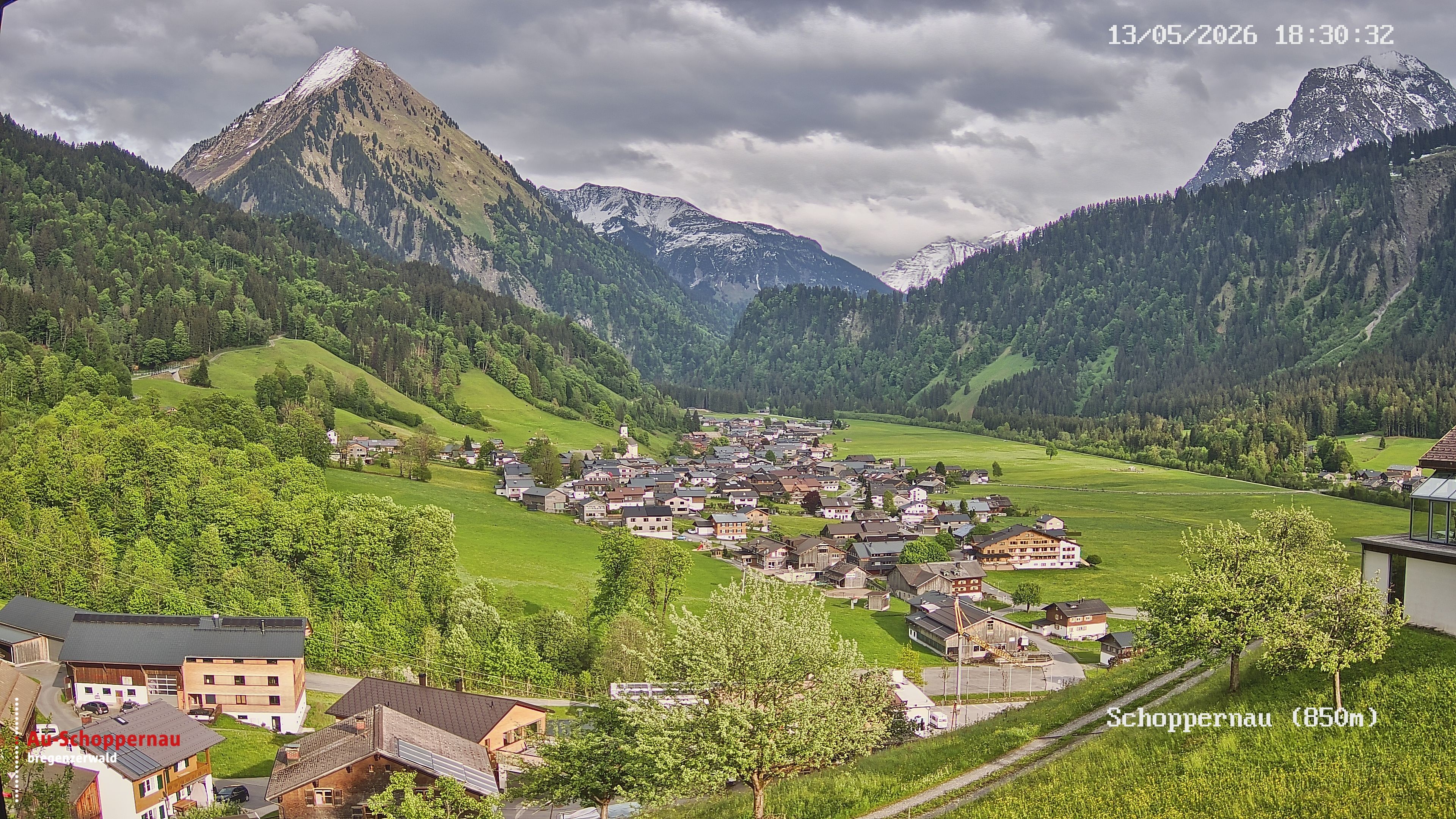 Archiv Foto Webcam Schoppernau im Bregenzerwald