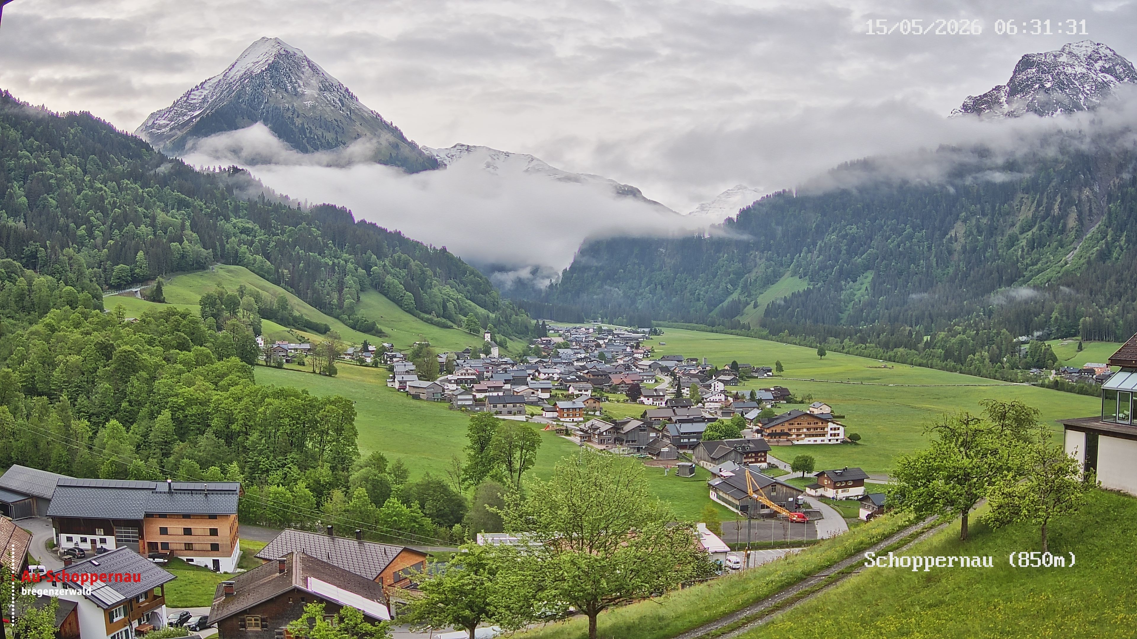 Archiv Foto Webcam Schoppernau im Bregenzerwald