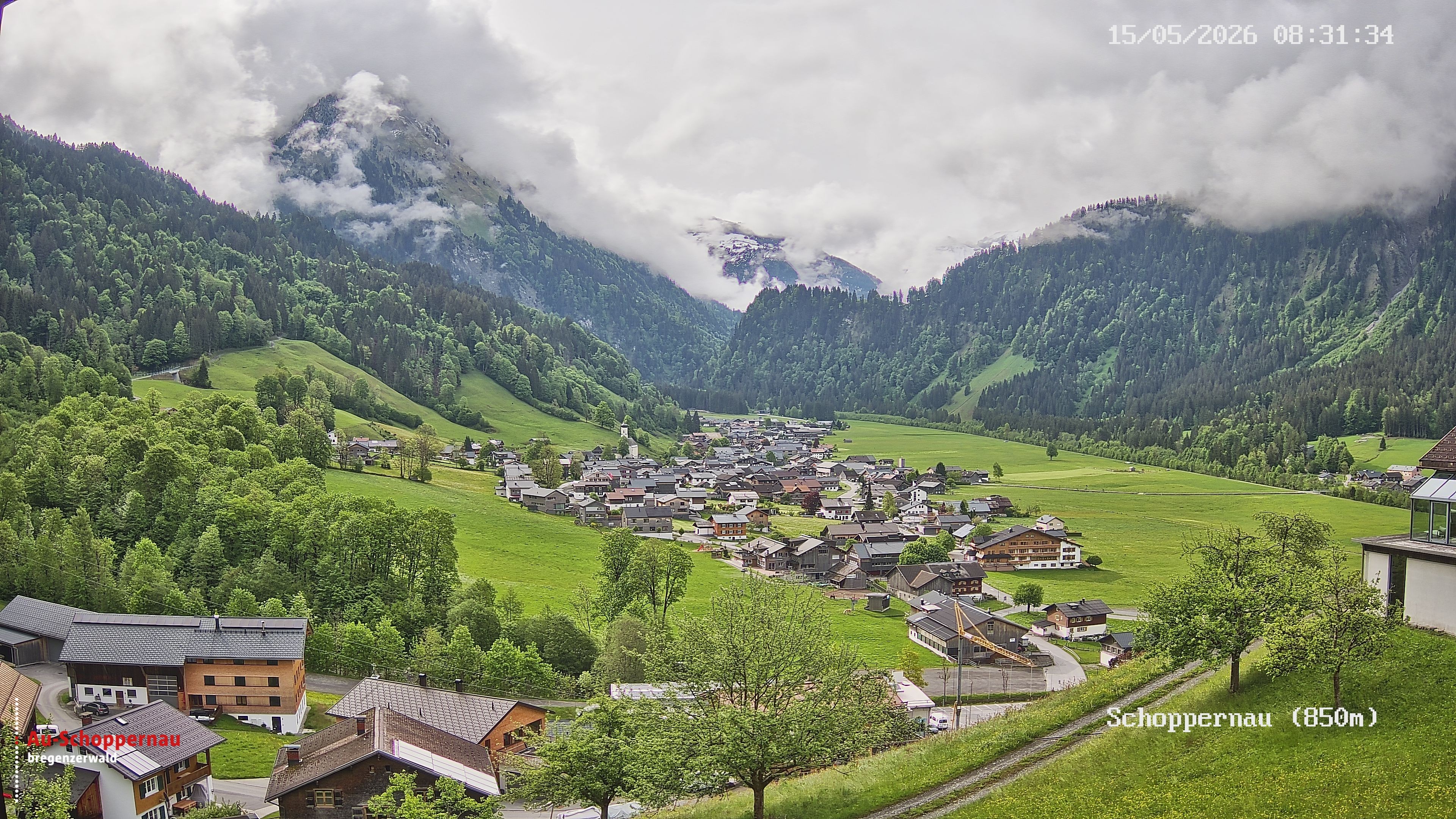 Archiv Foto Webcam Schoppernau im Bregenzerwald