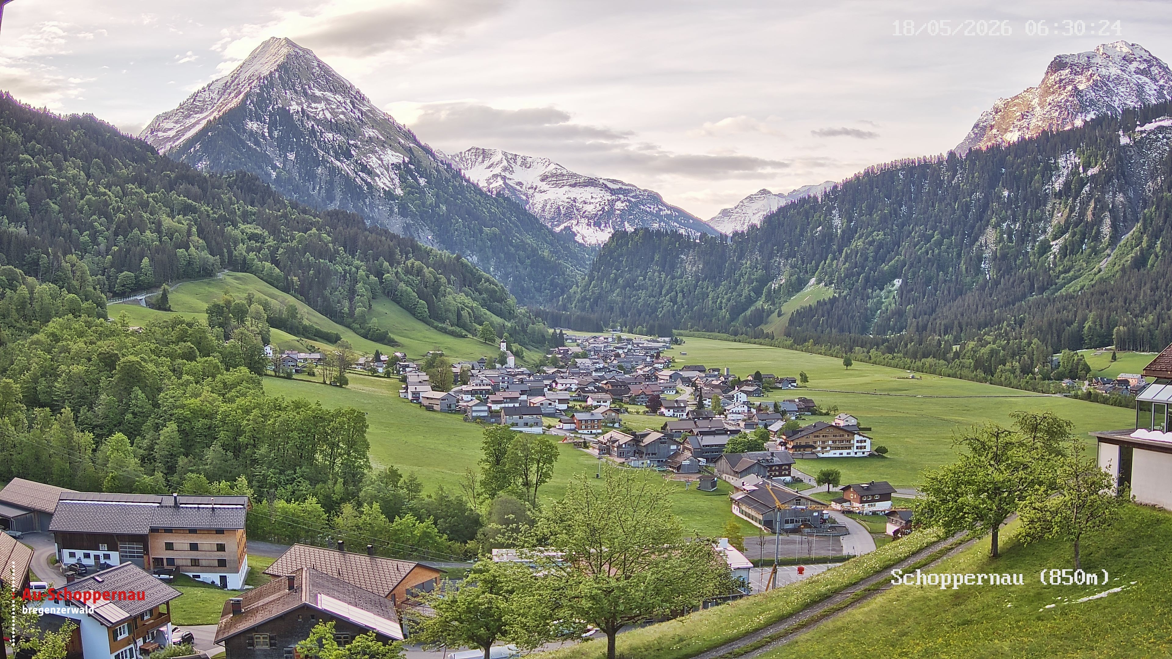 Archiv Foto Webcam Schoppernau im Bregenzerwald