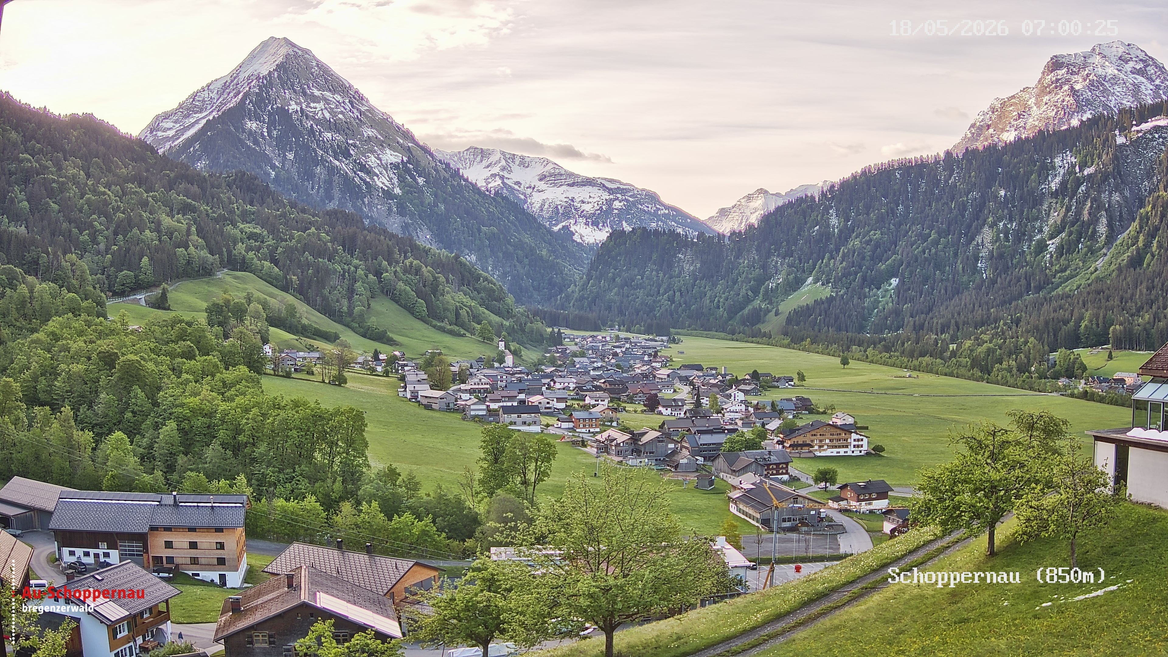 Archiv Foto Webcam Schoppernau im Bregenzerwald