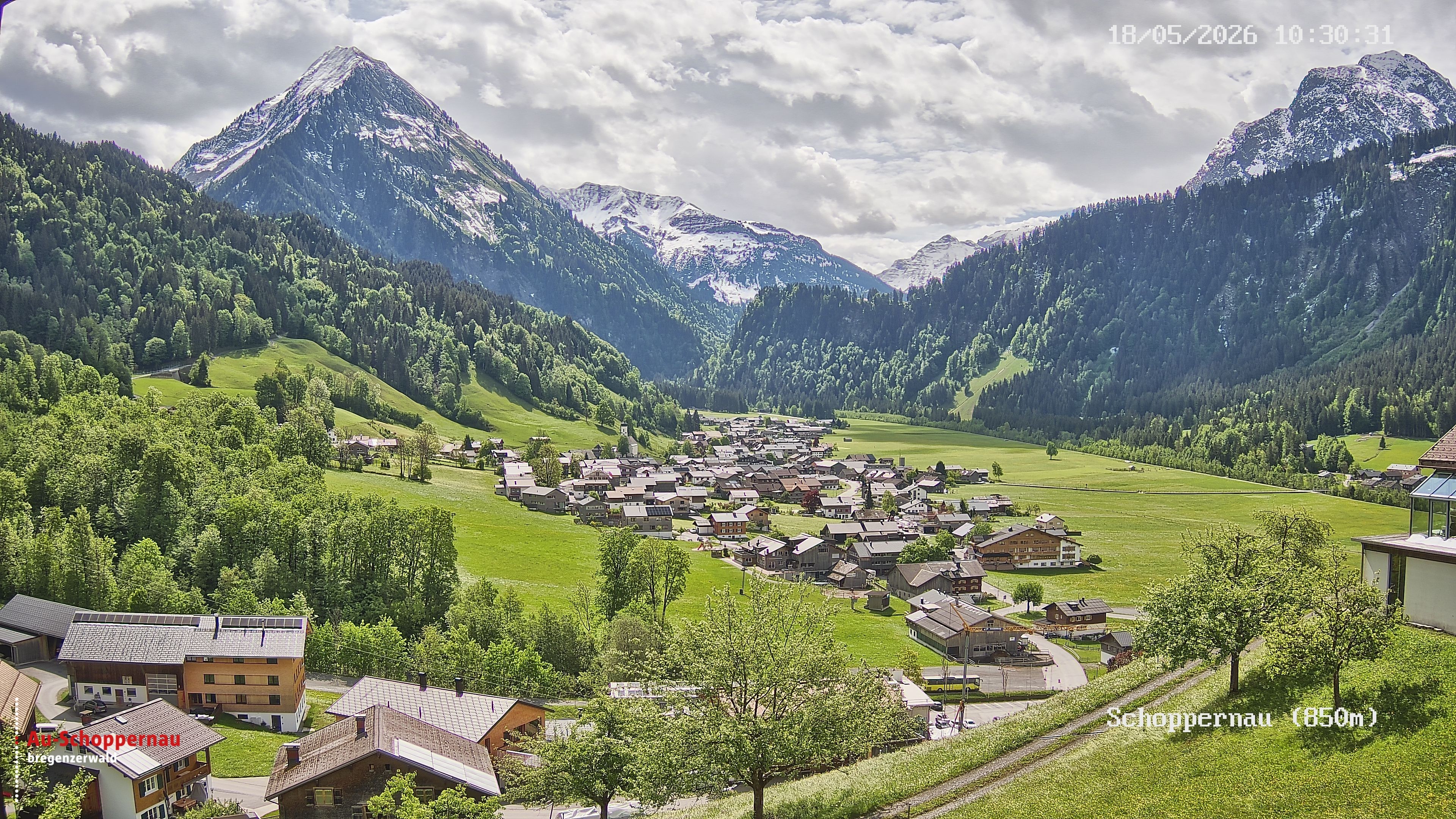 Archiv Foto Webcam Schoppernau im Bregenzerwald