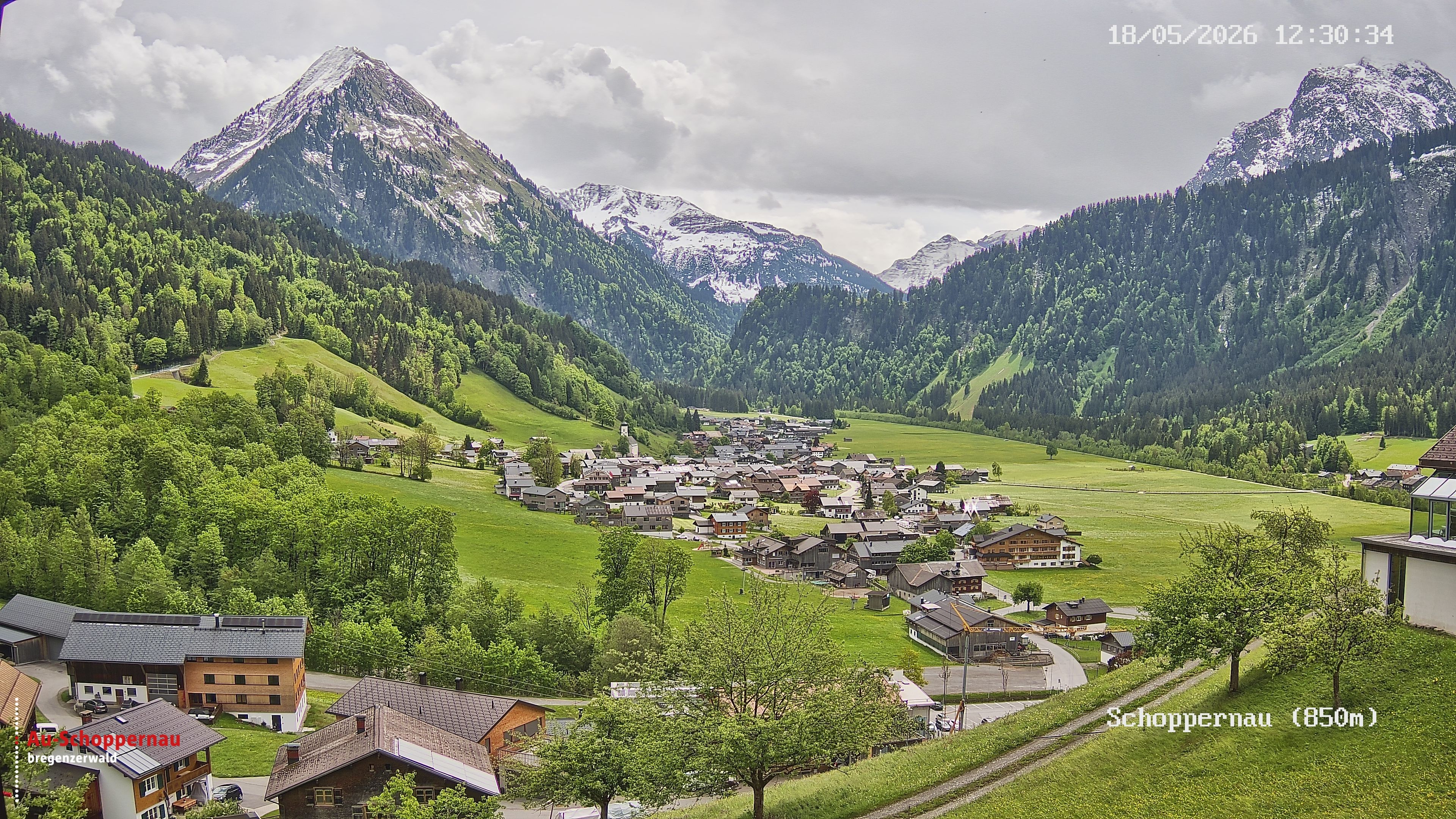 Archiv Foto Webcam Schoppernau im Bregenzerwald