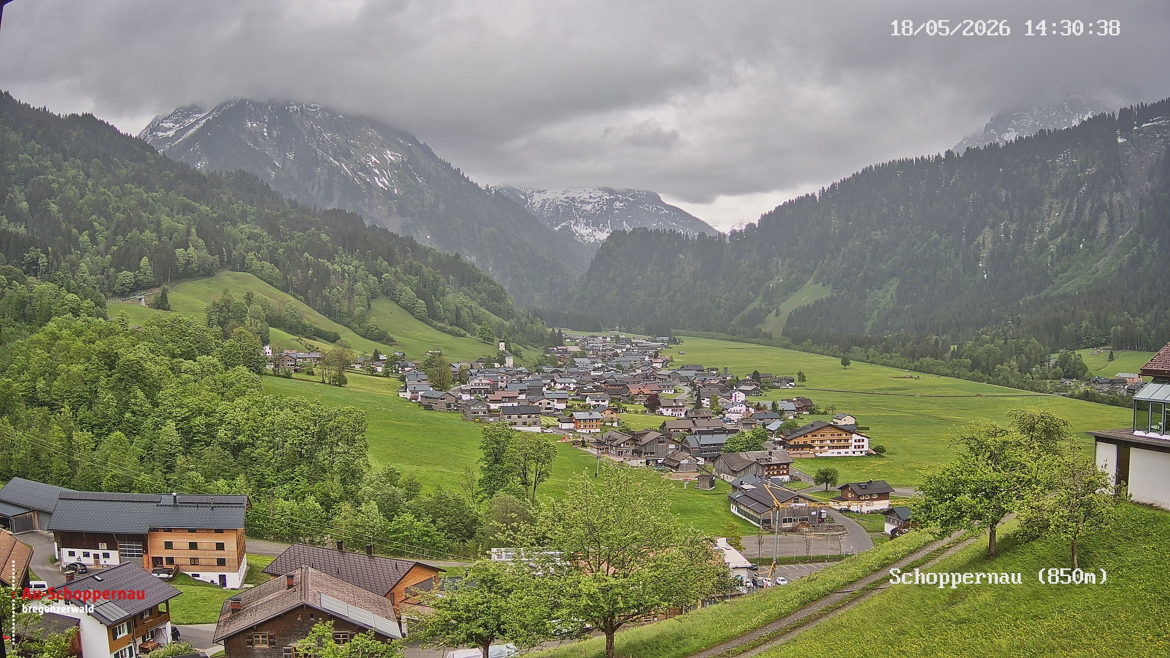 Archiv Foto Webcam Schoppernau im Bregenzerwald