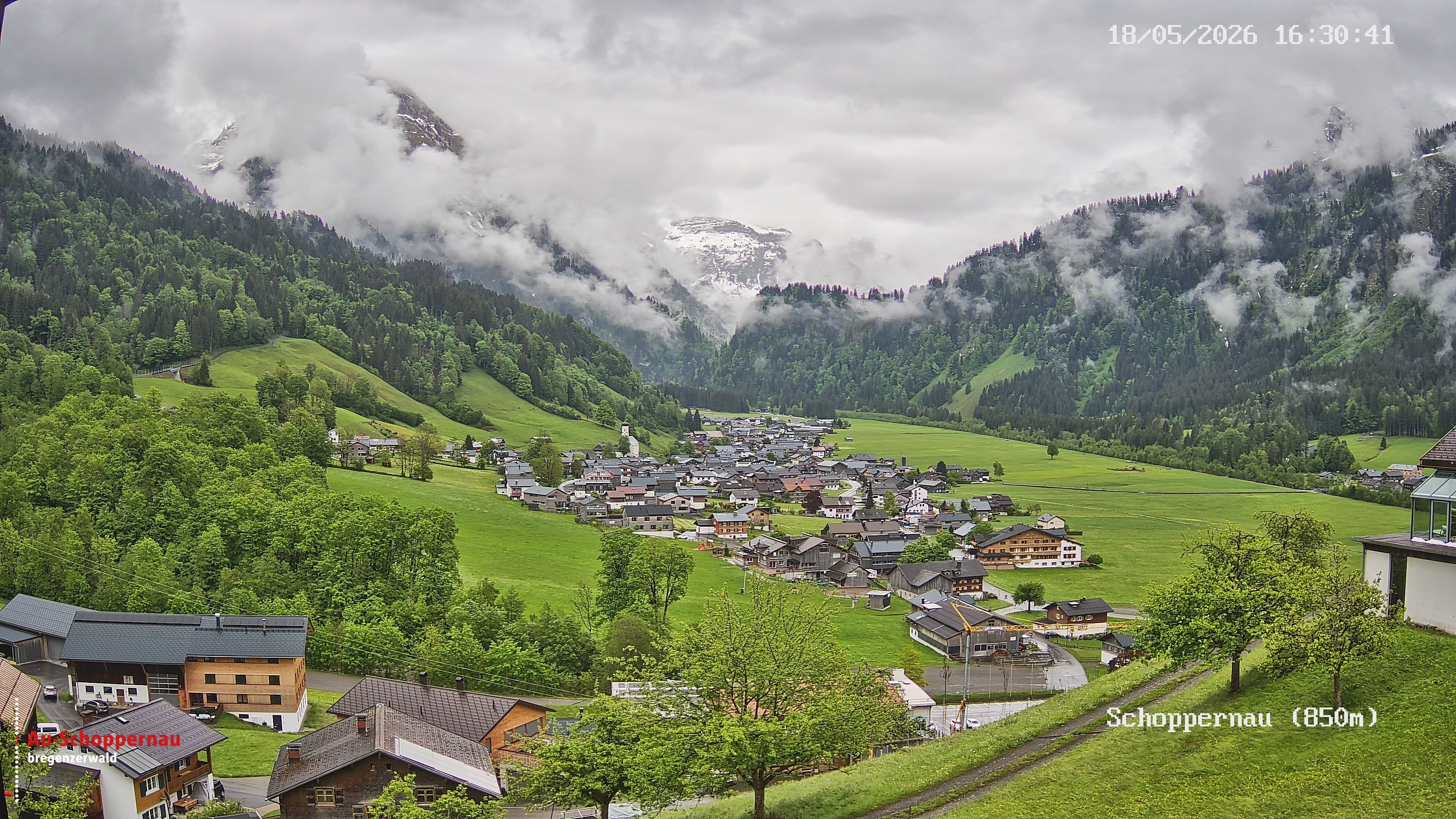 Archiv Foto Webcam Schoppernau im Bregenzerwald