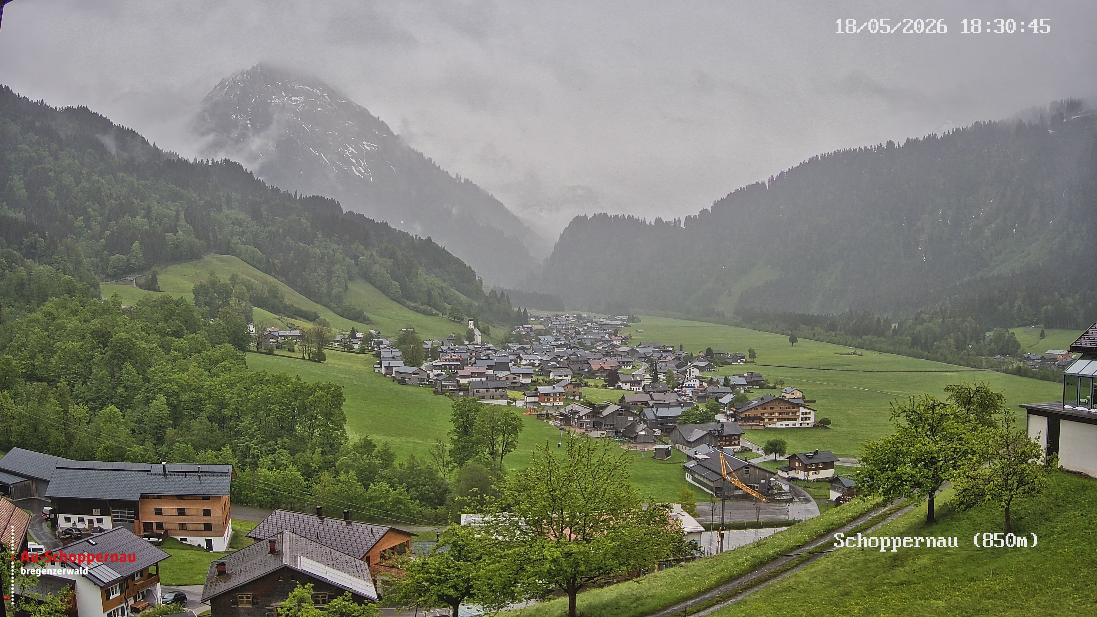 Archiv Foto Webcam Schoppernau im Bregenzerwald
