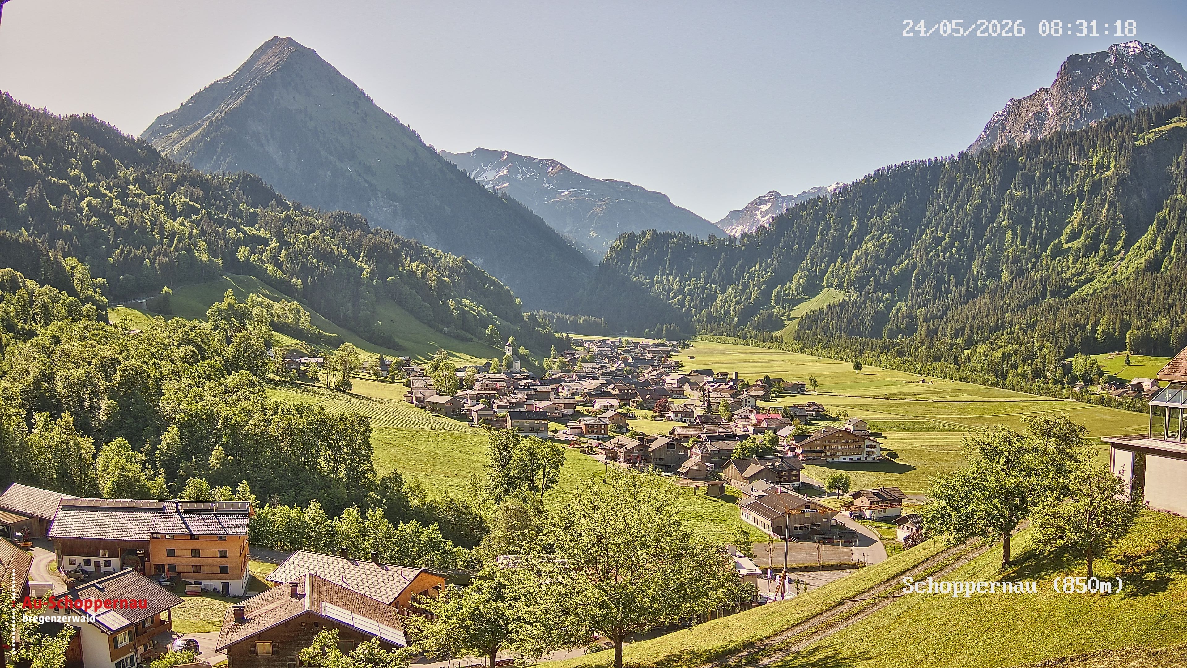 Archiv Foto Webcam Schoppernau im Bregenzerwald