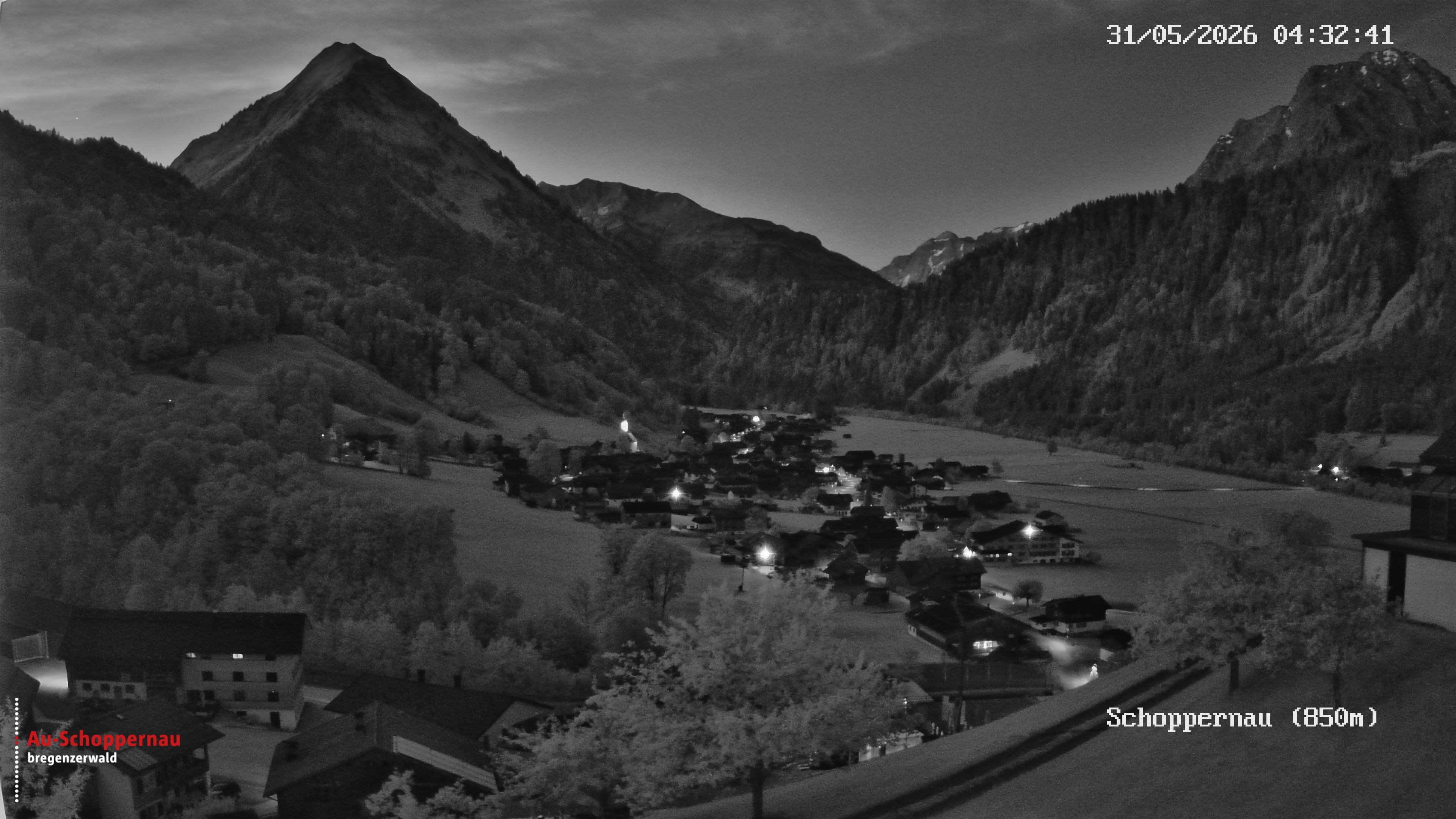 Archiv Foto Webcam Schoppernau im Bregenzerwald