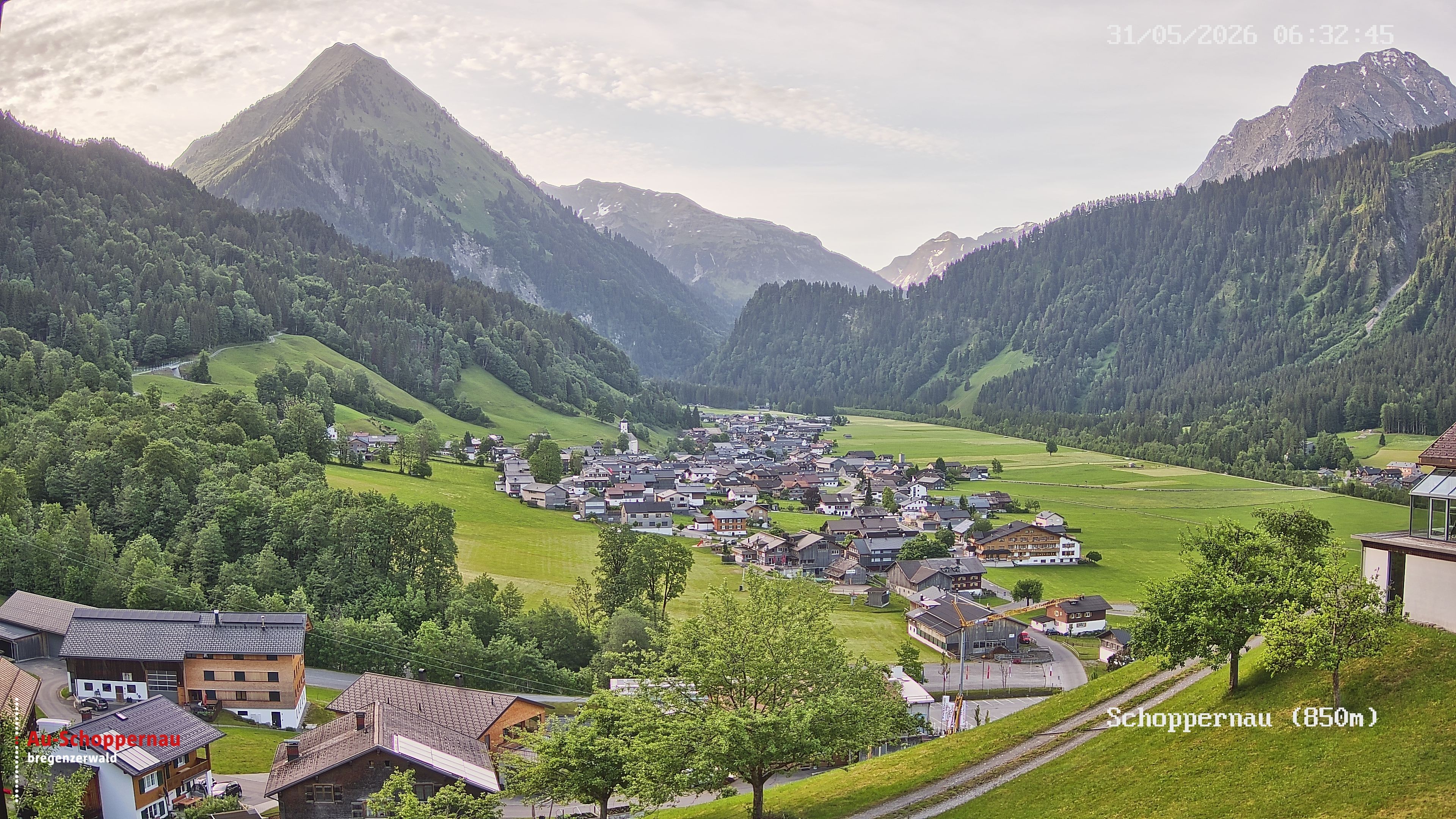 Archiv Foto Webcam Schoppernau im Bregenzerwald