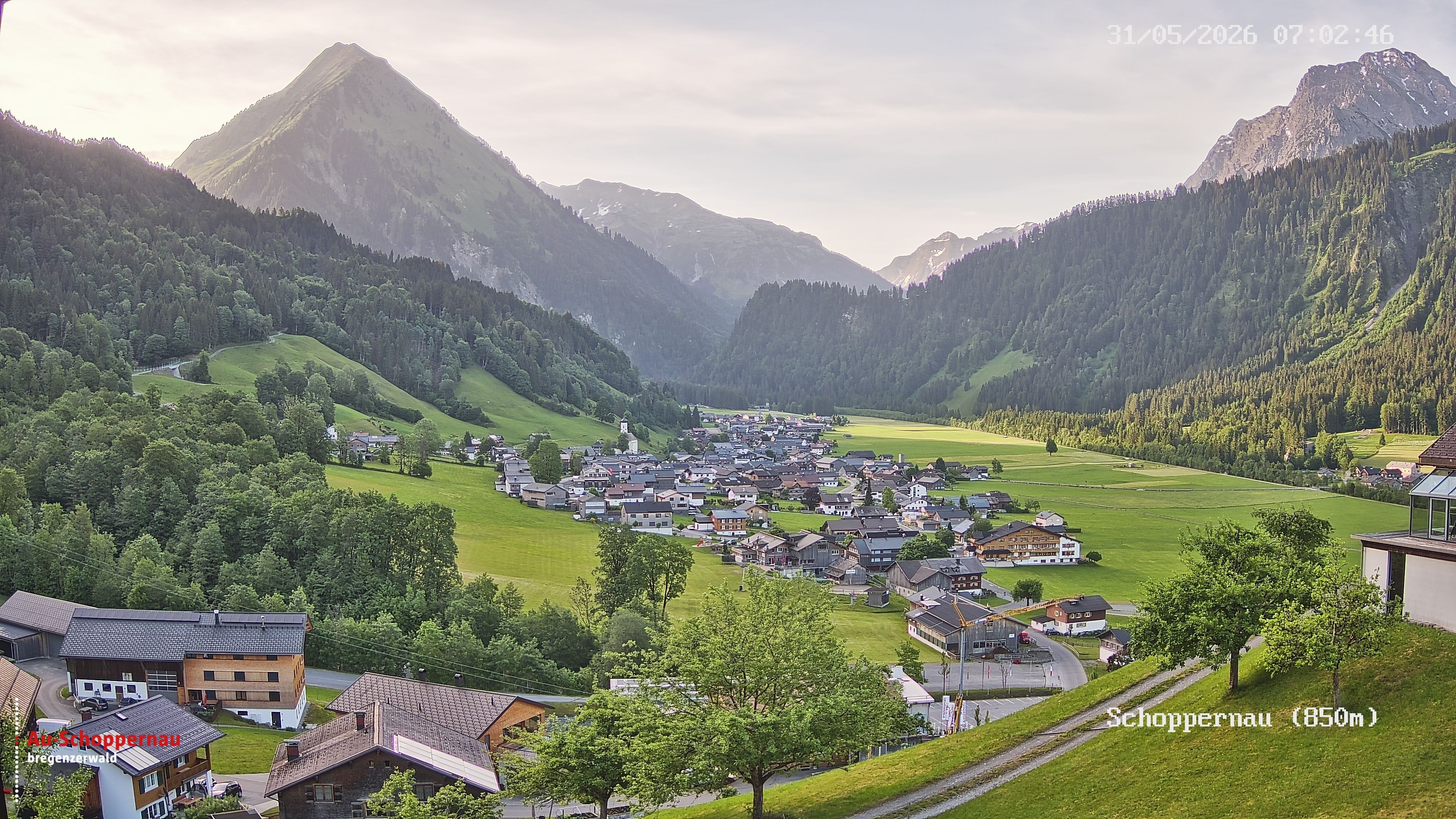 Archiv Foto Webcam Schoppernau im Bregenzerwald