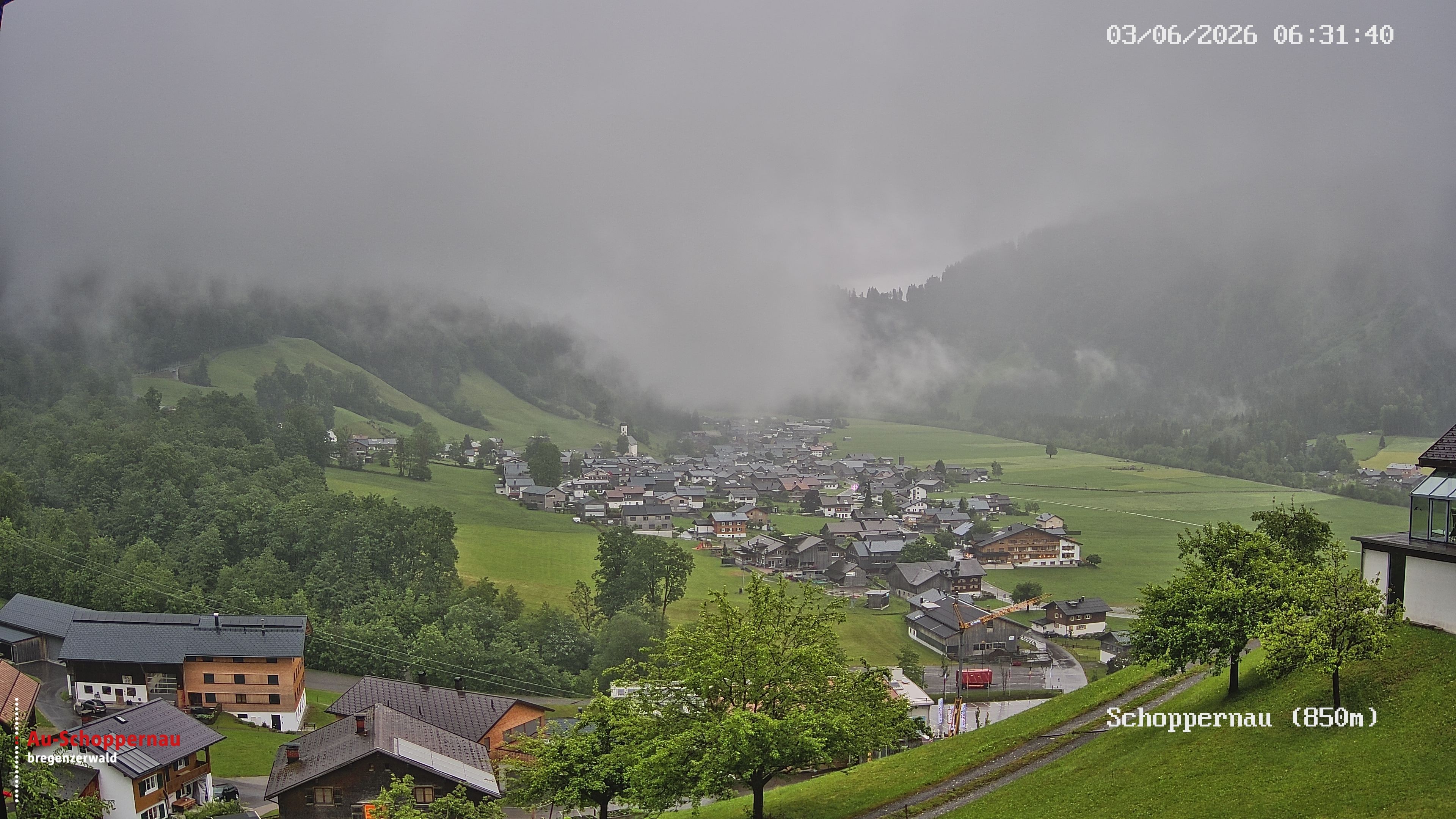Archived image Webcam Schoppernau in the Bregenzerwald