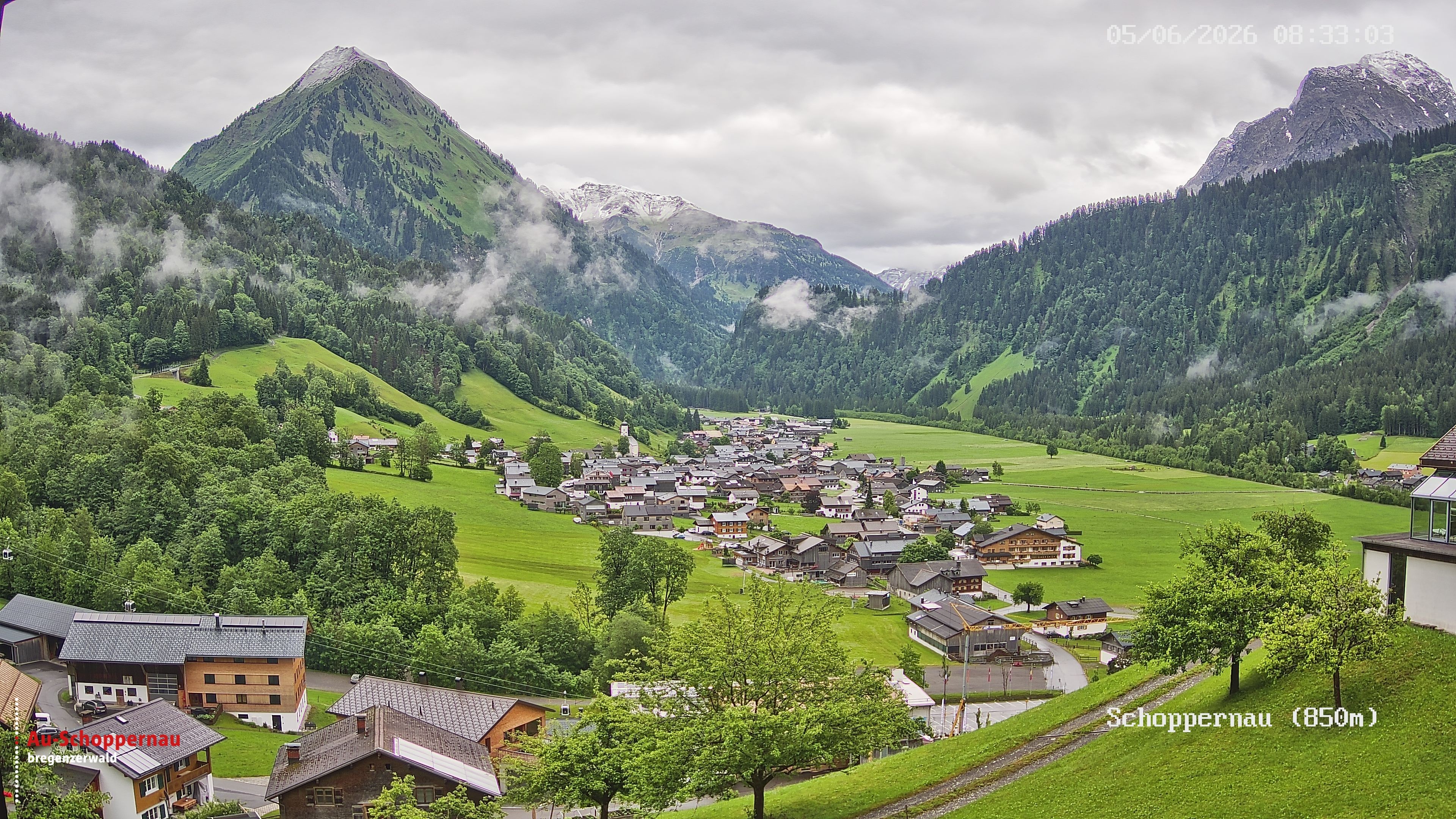 Archiv Foto Webcam Schoppernau im Bregenzerwald