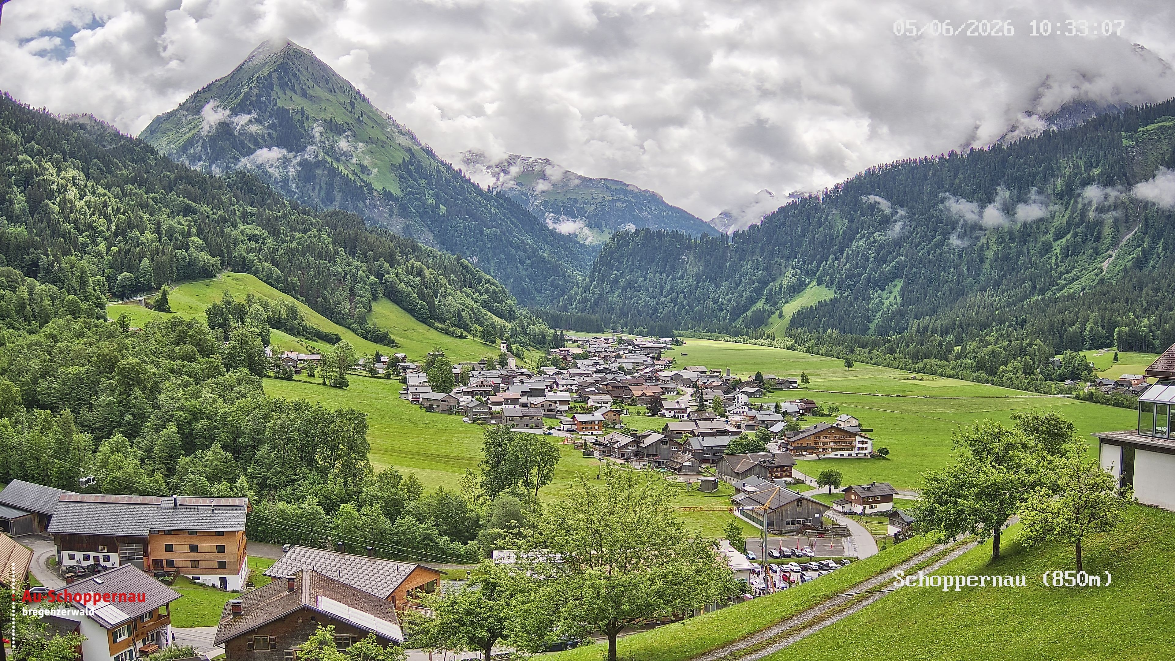 Archiv Foto Webcam Schoppernau im Bregenzerwald