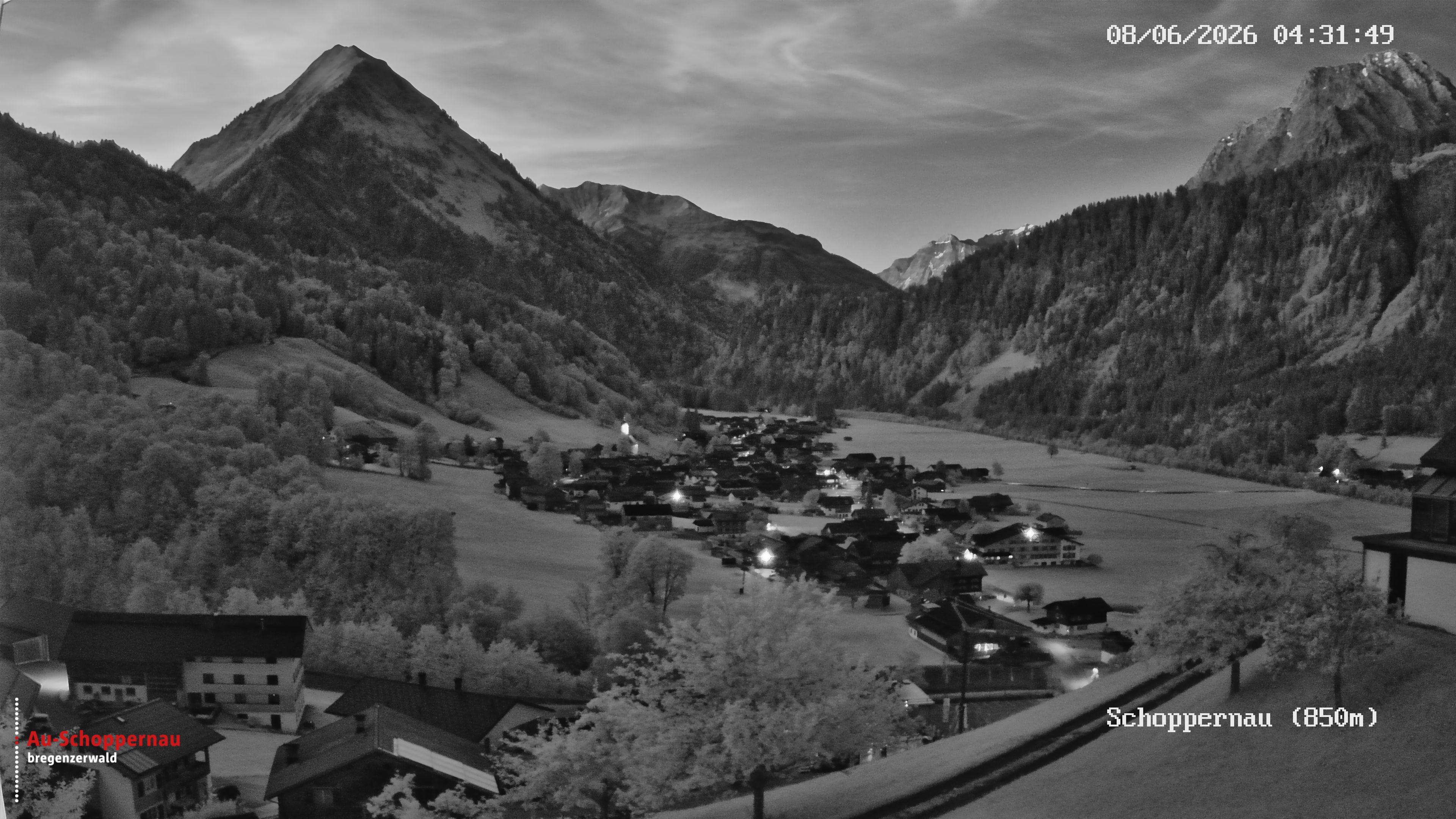 Archiv Foto Webcam Schoppernau im Bregenzerwald