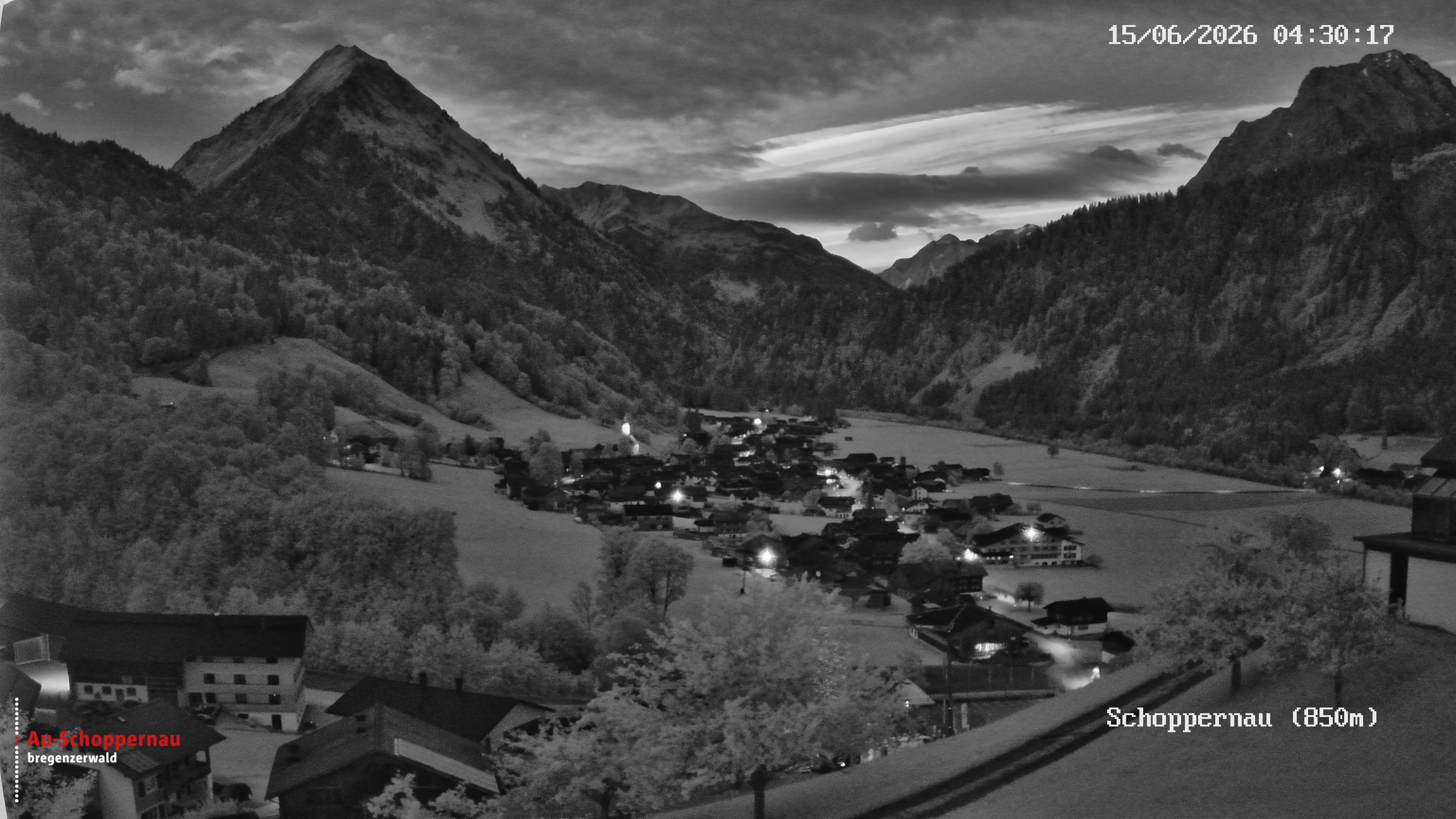 Archiv Foto Webcam Schoppernau im Bregenzerwald
