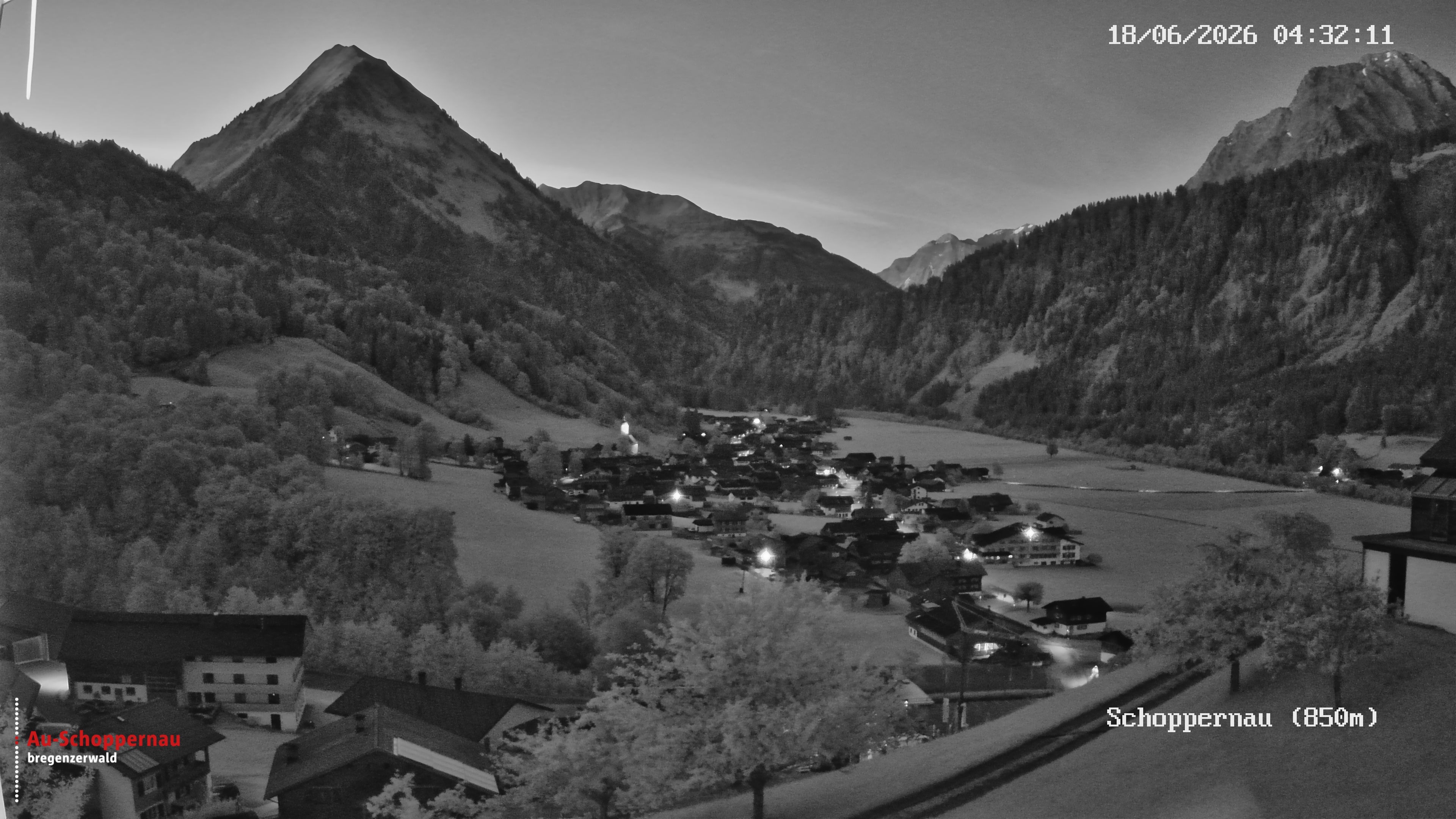 Archived image Webcam Schoppernau in the Bregenzerwald