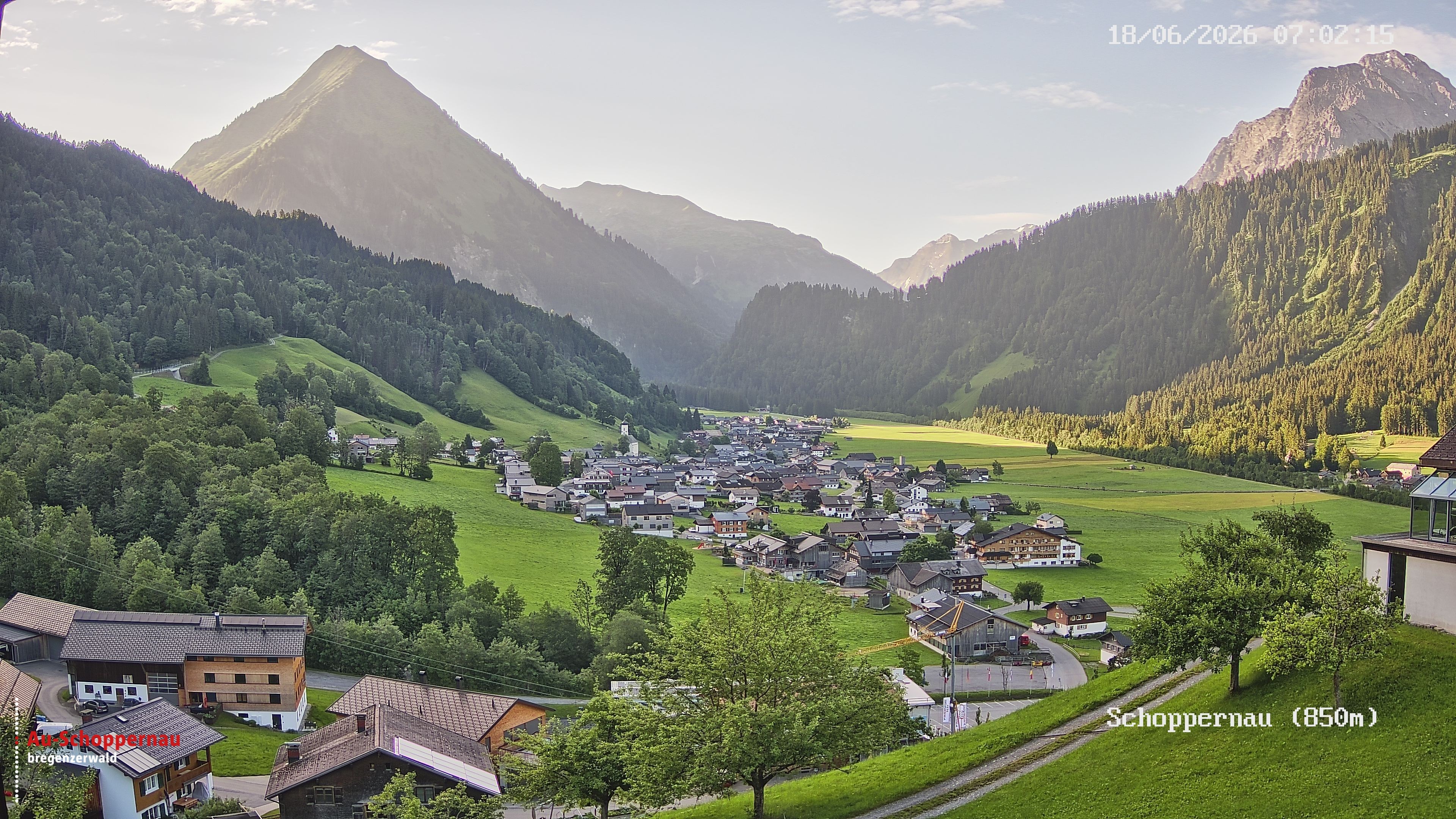 Archived image Webcam Schoppernau in the Bregenzerwald