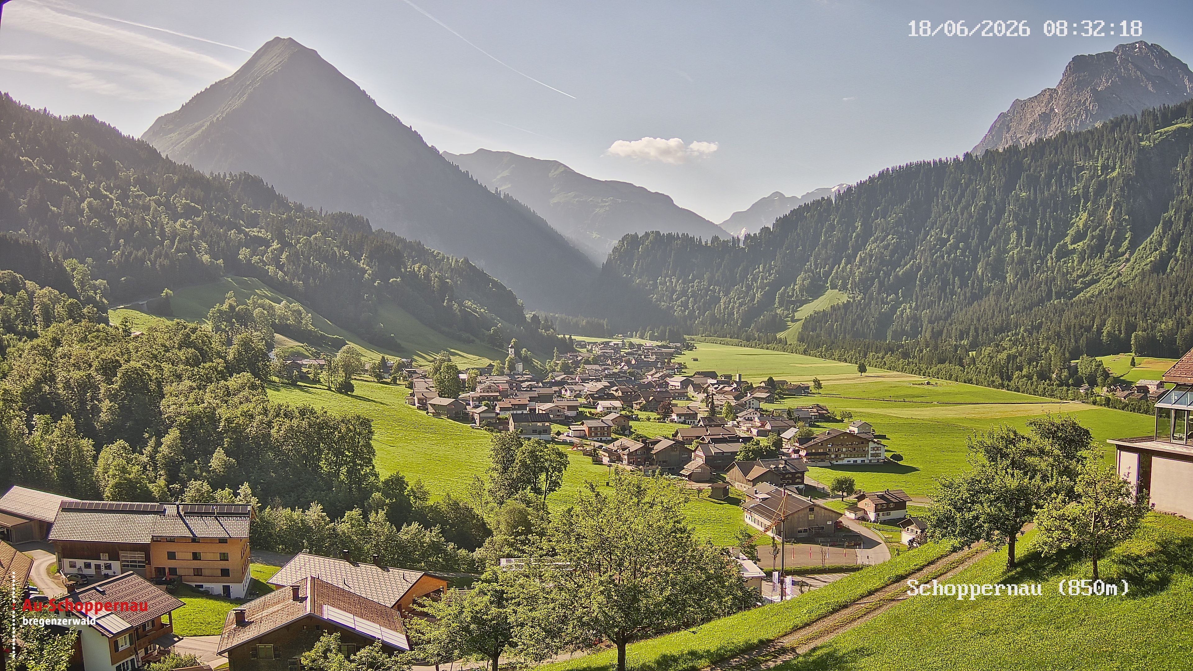 Archived image Webcam Schoppernau in the Bregenzerwald