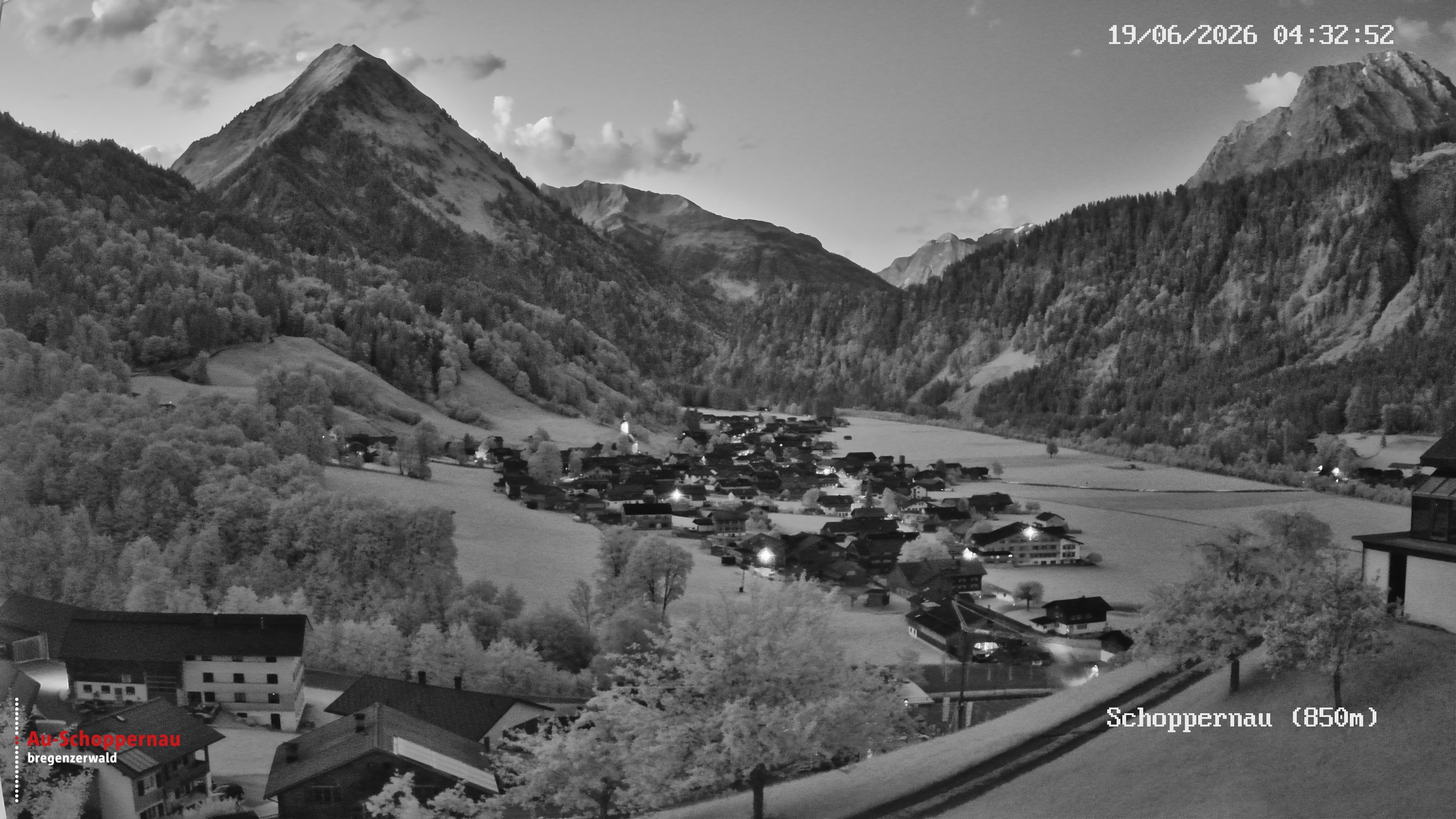 Archiv Foto Webcam Schoppernau im Bregenzerwald